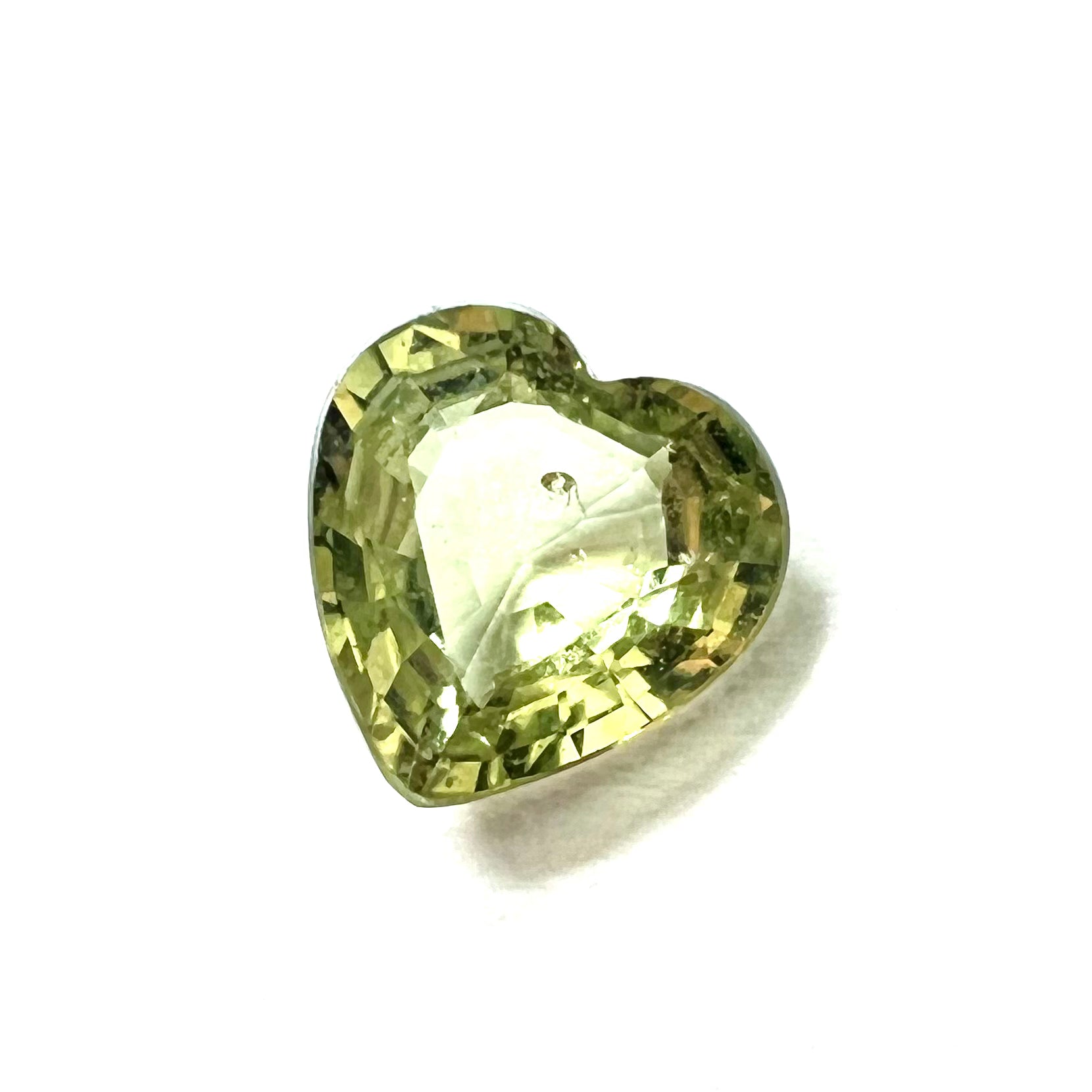 .41CT Loose Heart Green Sapphire 6.01x5.03x3.01mm Earth mined Gemstone