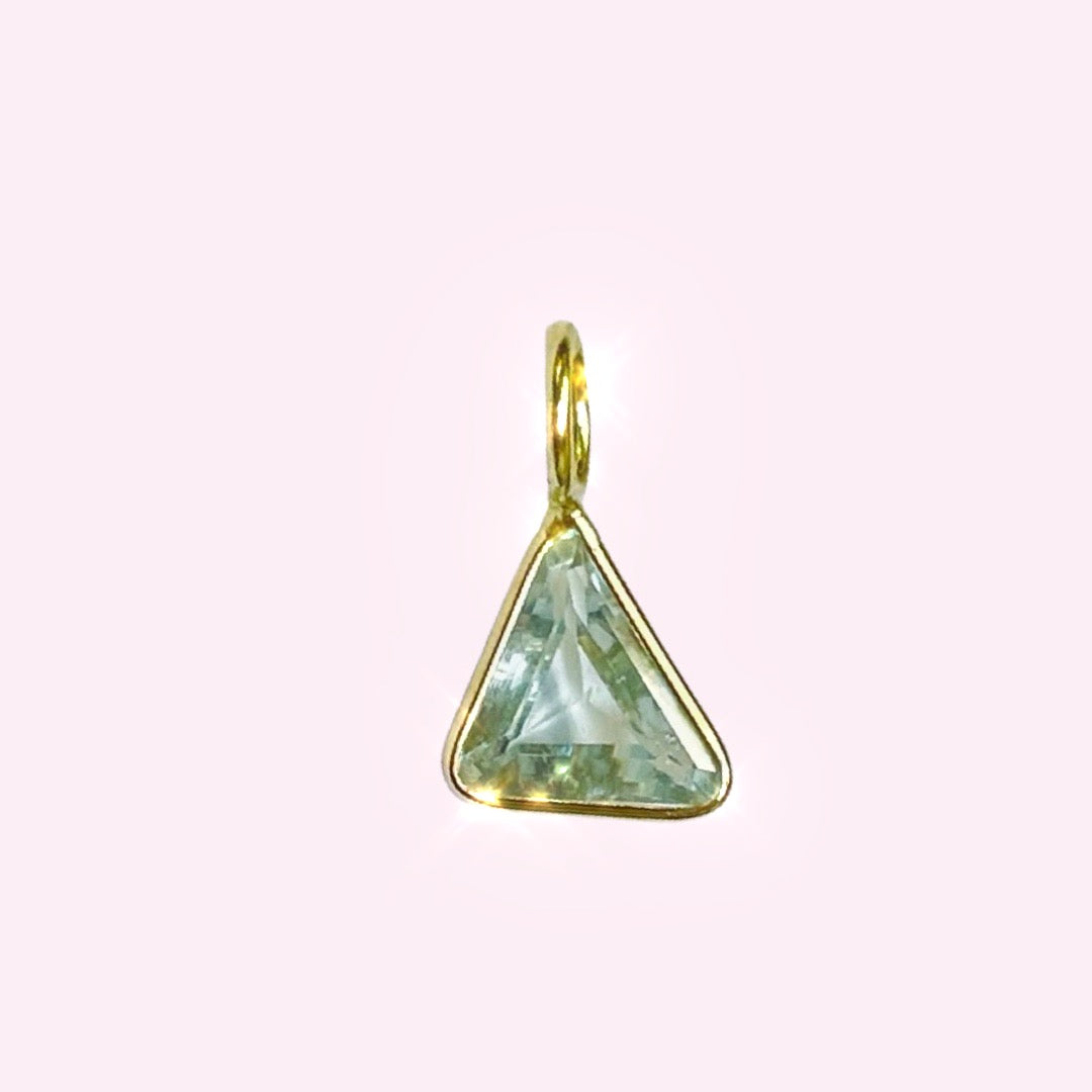 14K Yellow Gold Pendant Gem Charm