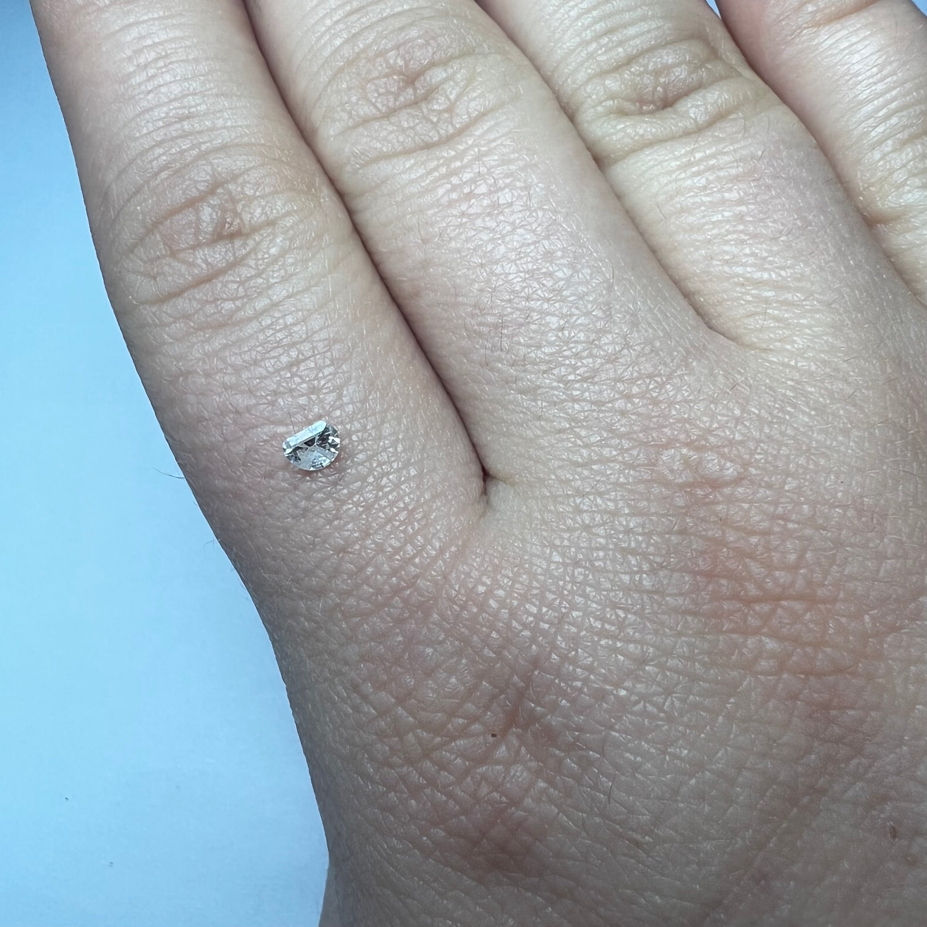 .14CT Half Moon Cut Diamond H/I SI1 3.68x2.95mm Natural Earth mined