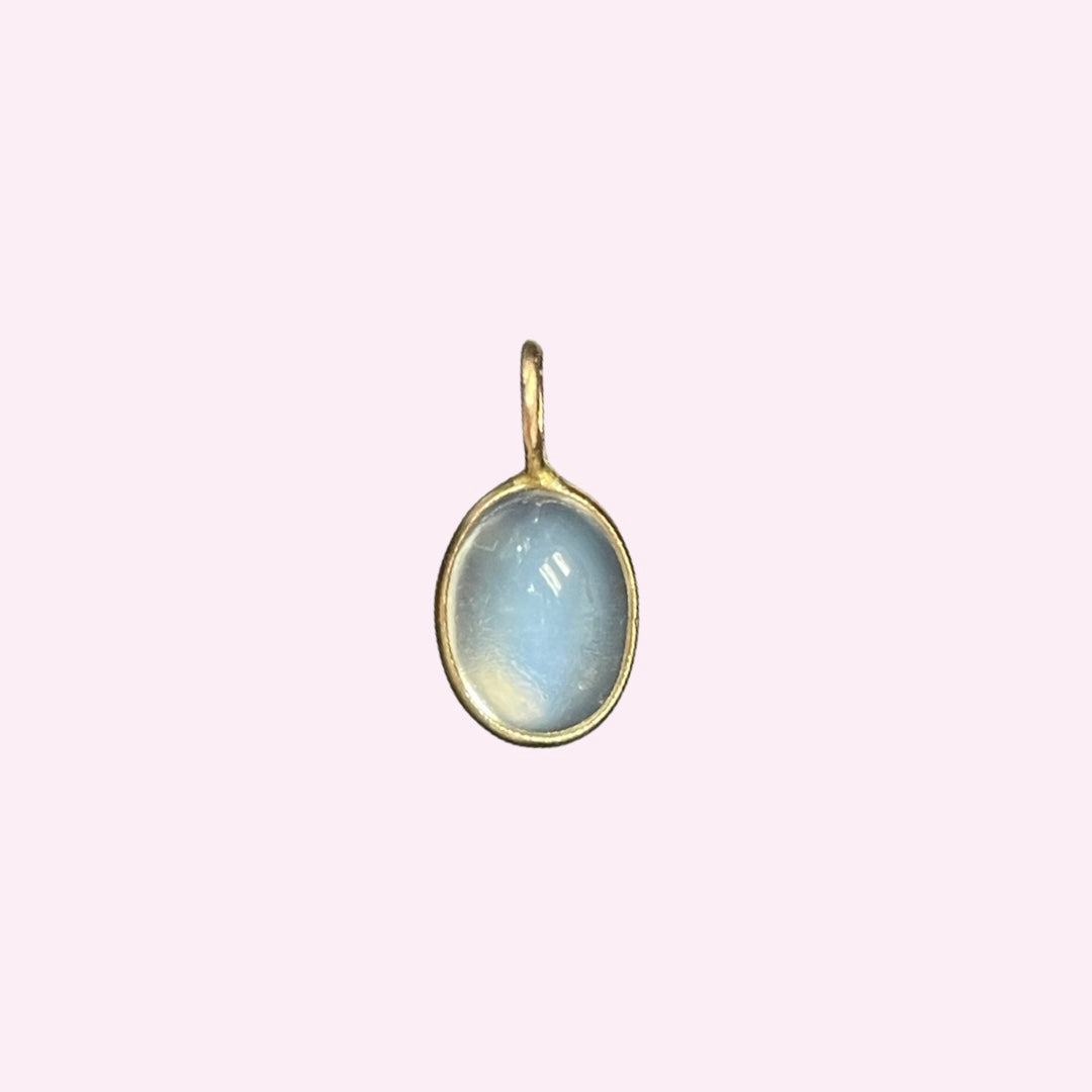 14K Yellow Gold Pendant Gem Charm