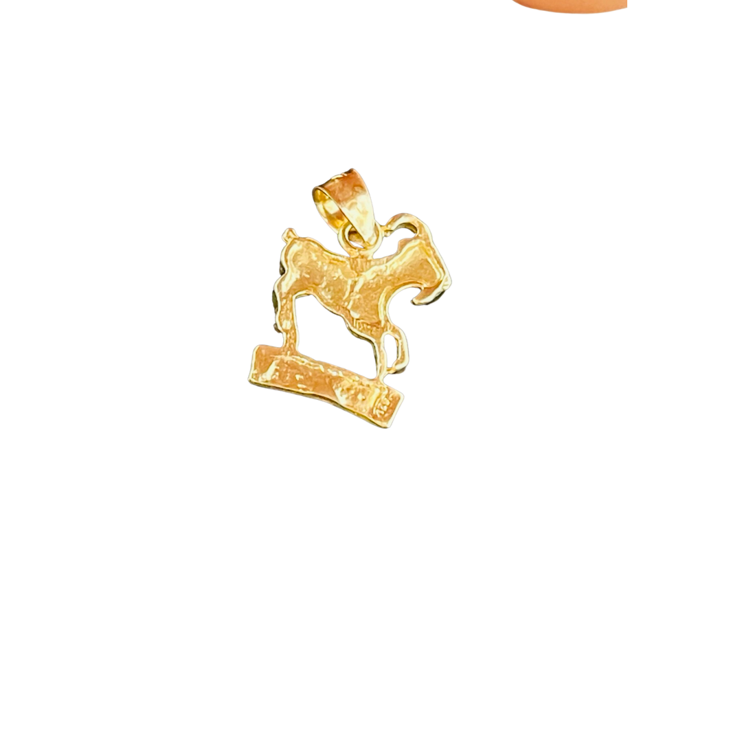 Aries Horoscope 14K Gold Charm Pendant