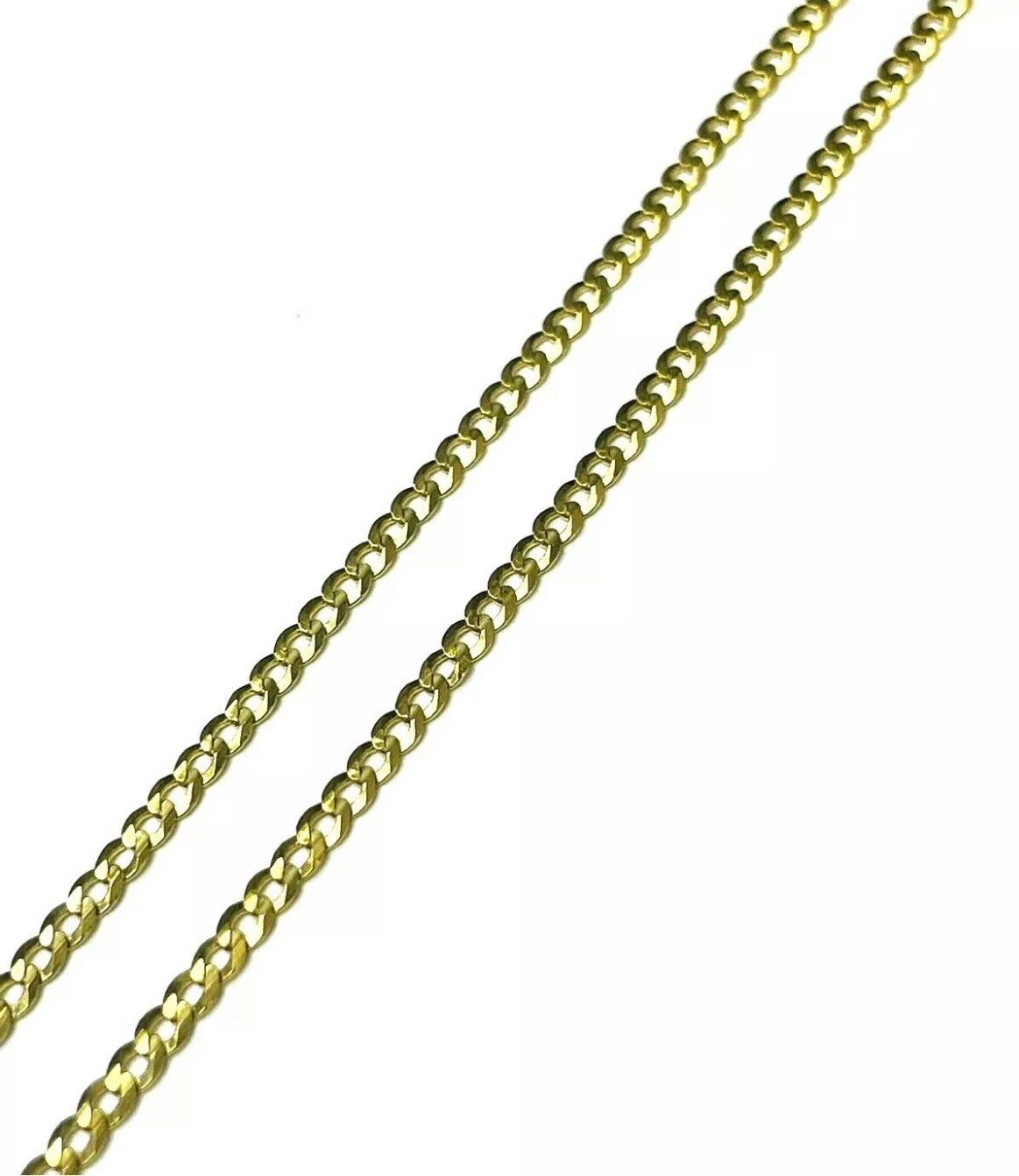 20" 3mm 14K Yellow Gold Curb Link Necklace