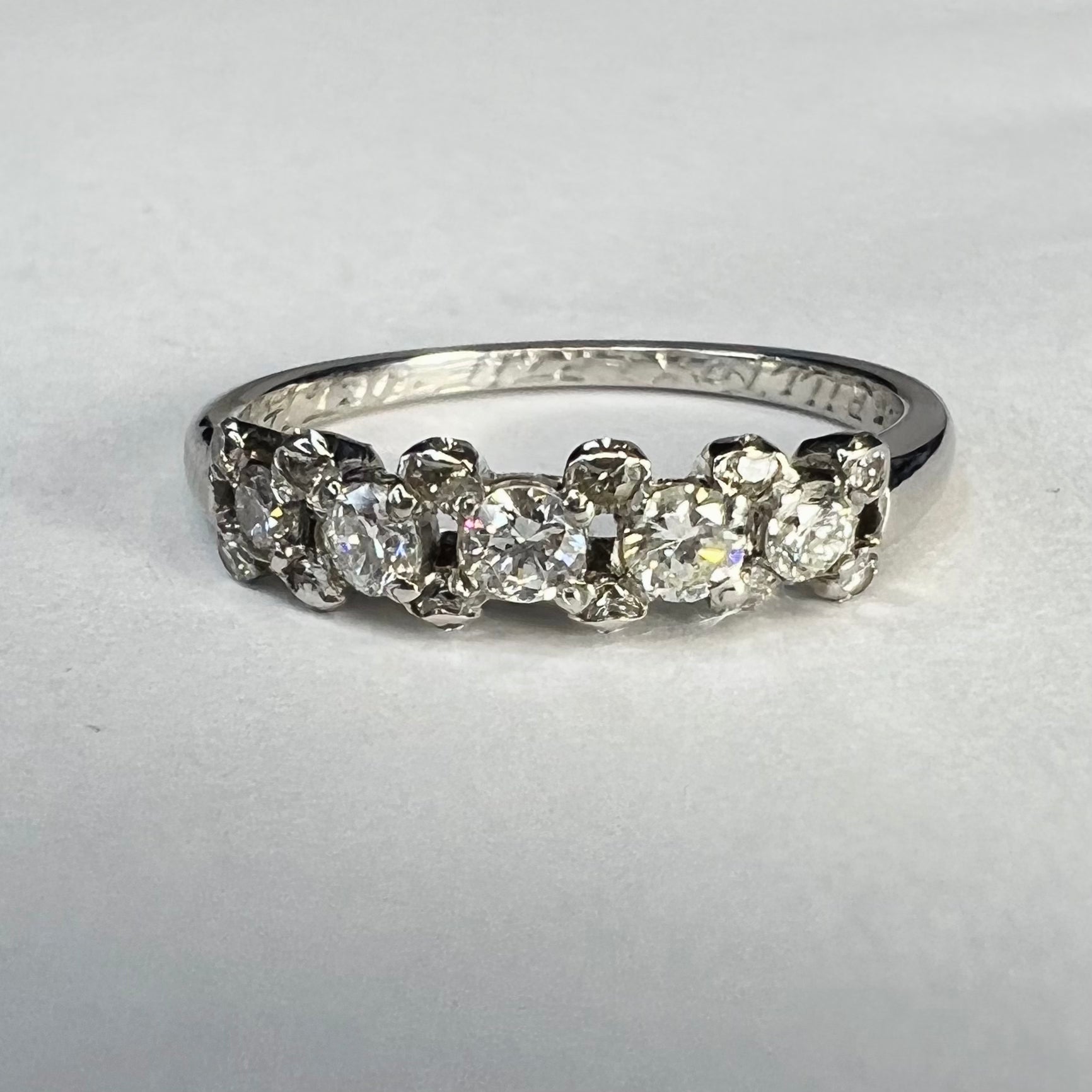 Antique Platinum Diamond .43ctw Ring Size 6