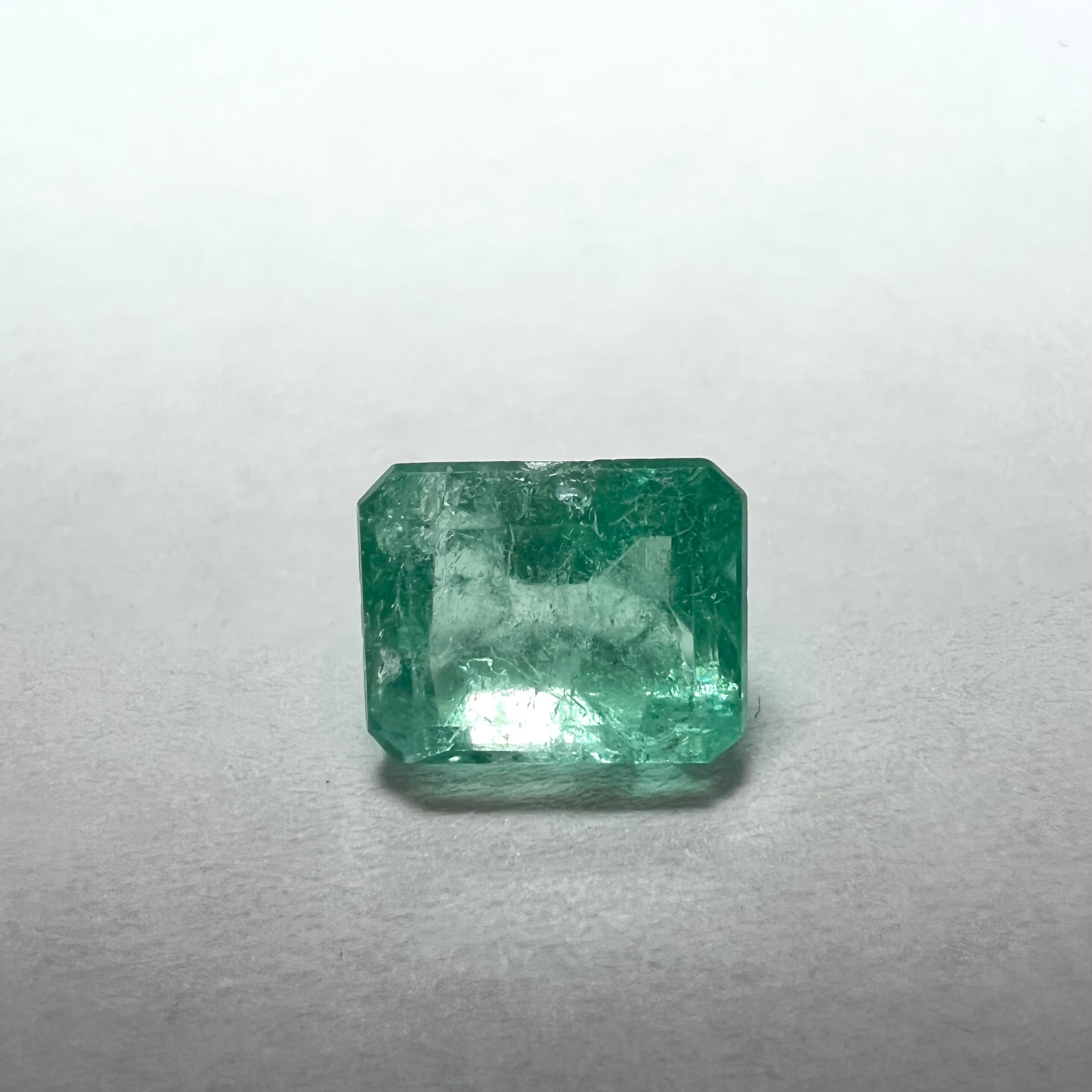 2.14CT Natural Colombian Emerald Loose Rectangle Shape 8x6