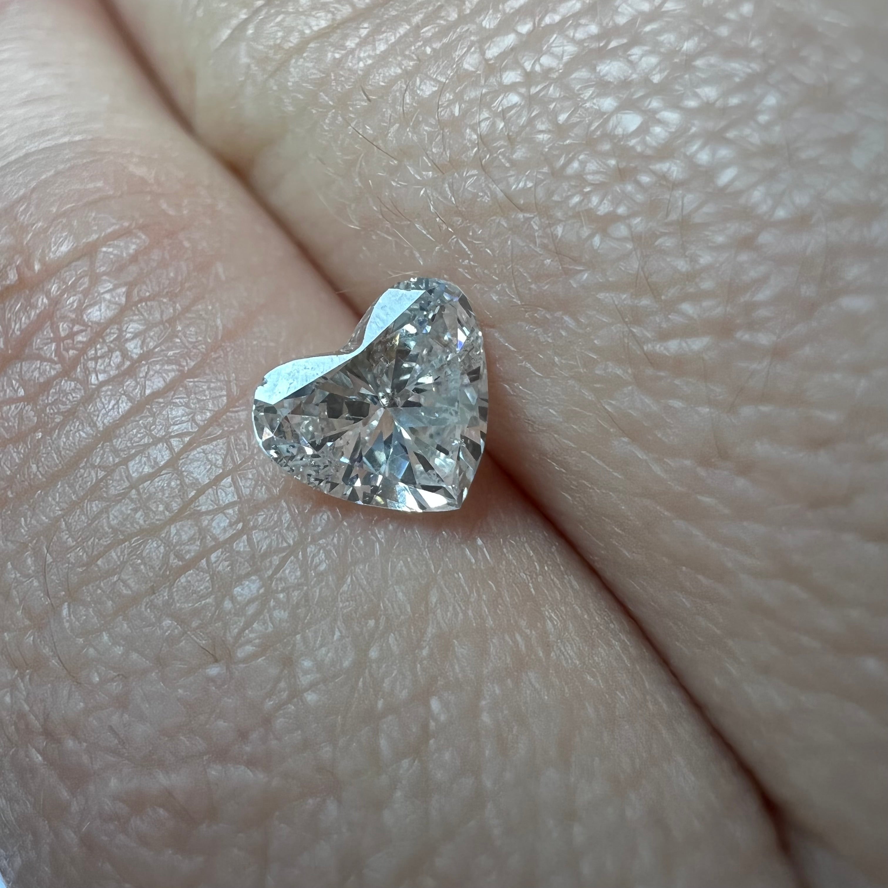 .68CT Heart Shape Diamond K/L I1 5.70x6.70x3.06mm Natural Earth mined