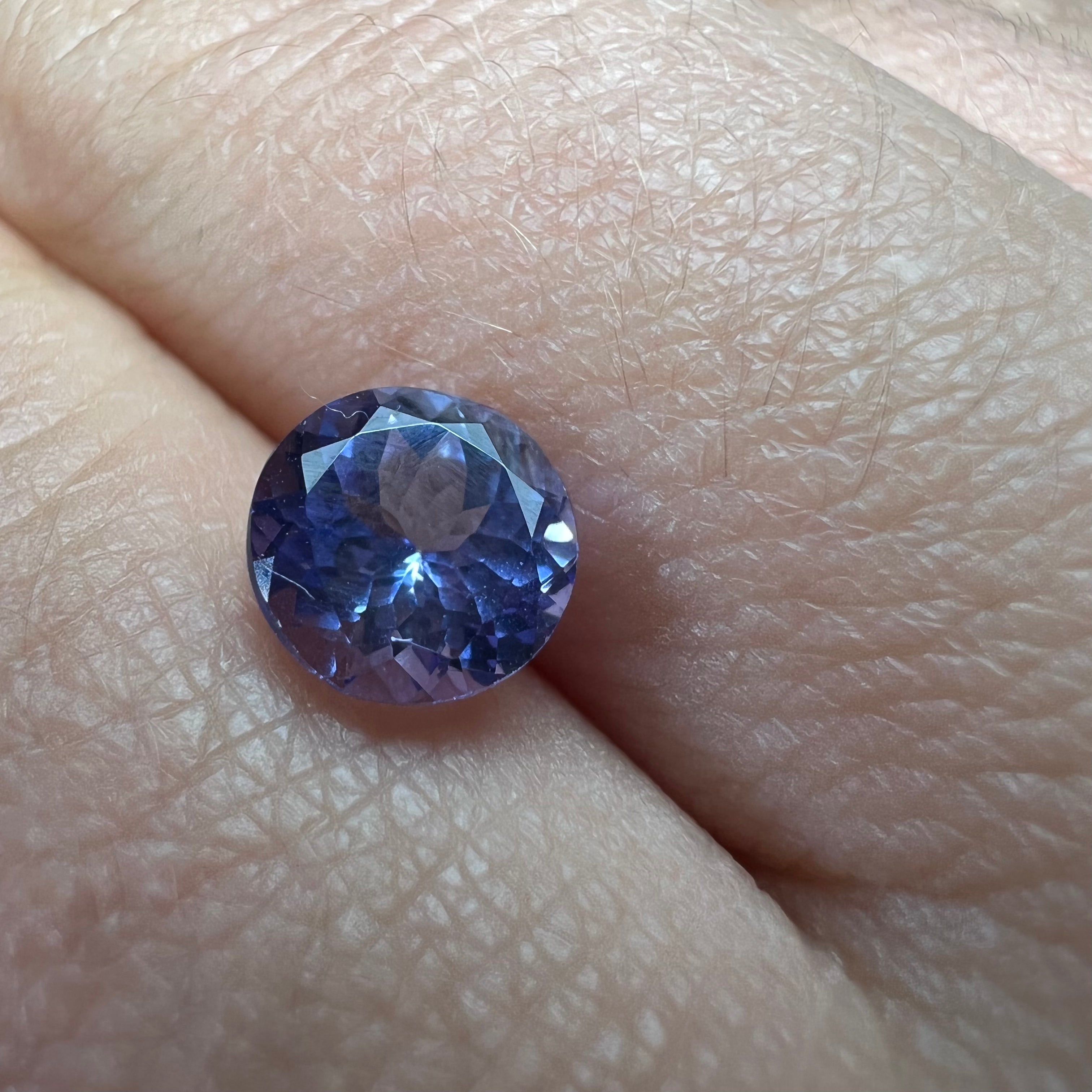 1.46CTW Loose Natural Round Tanzanite 6.94x4.48mm Earth mined Gemstone