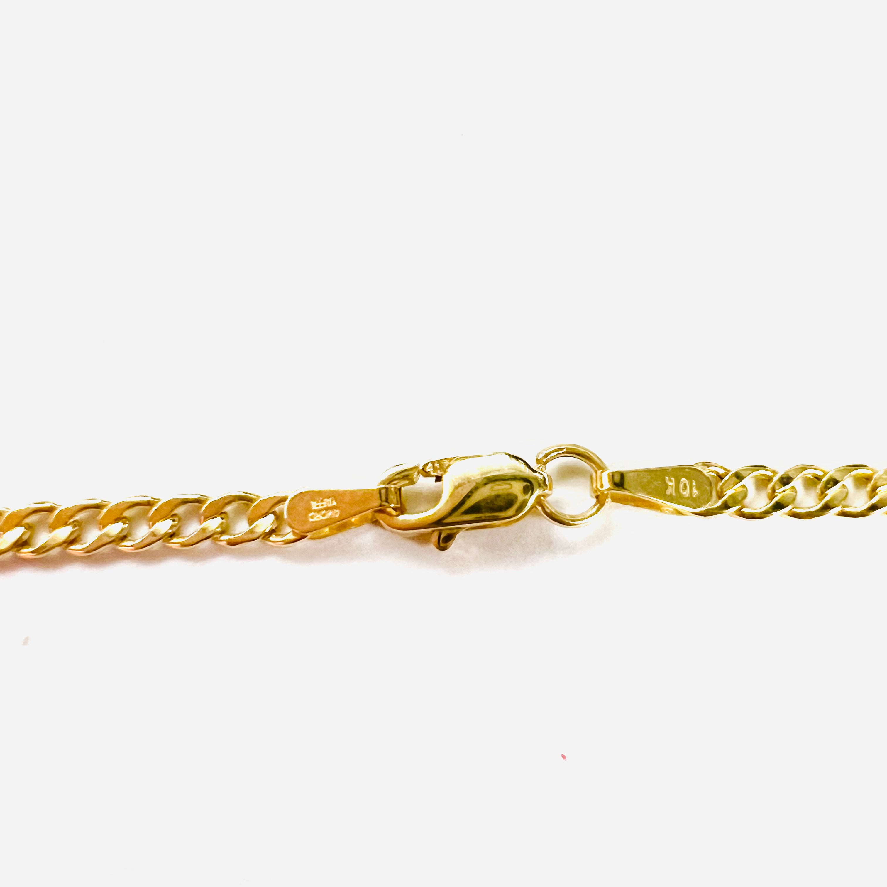 10K Yellow Gold Cuban Link Necklace Chain 2.50mm