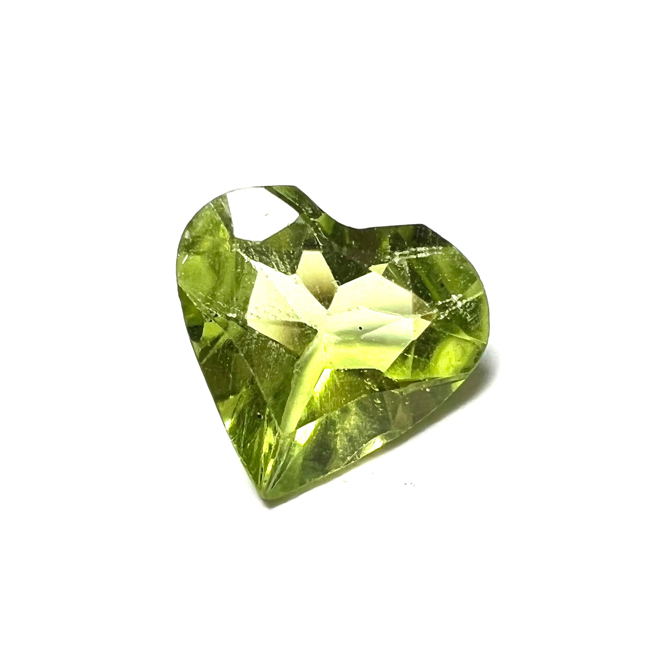 1.25CTW Loose Natural Heart Cut Peridot 7x3.3mm Earth mined Gemstone