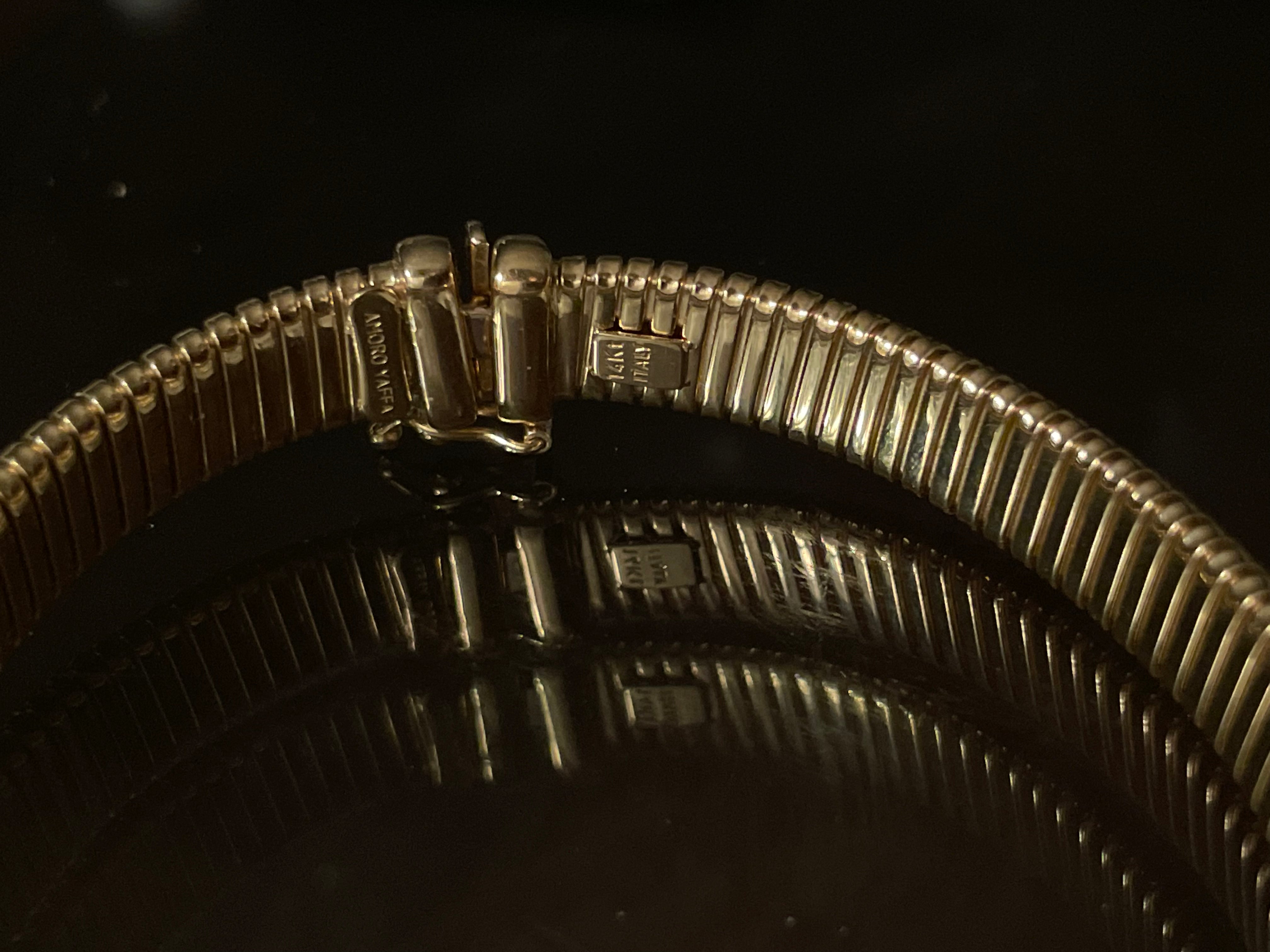 14K Yellow Gold 9mm 7” Tubogas Bracelet