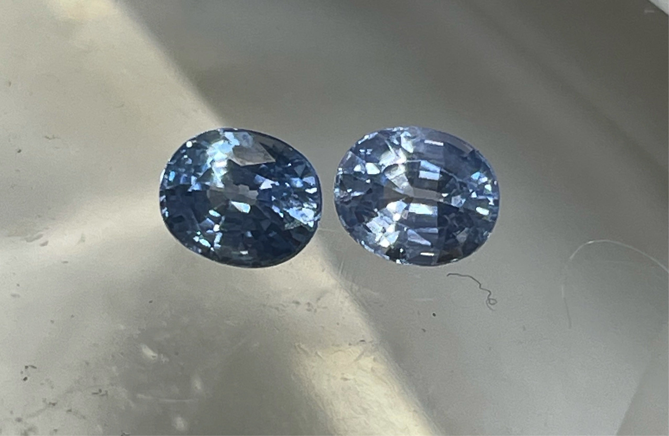 1.12CTW Loose  Oval Sapphire Pair Earth mined Gemstone