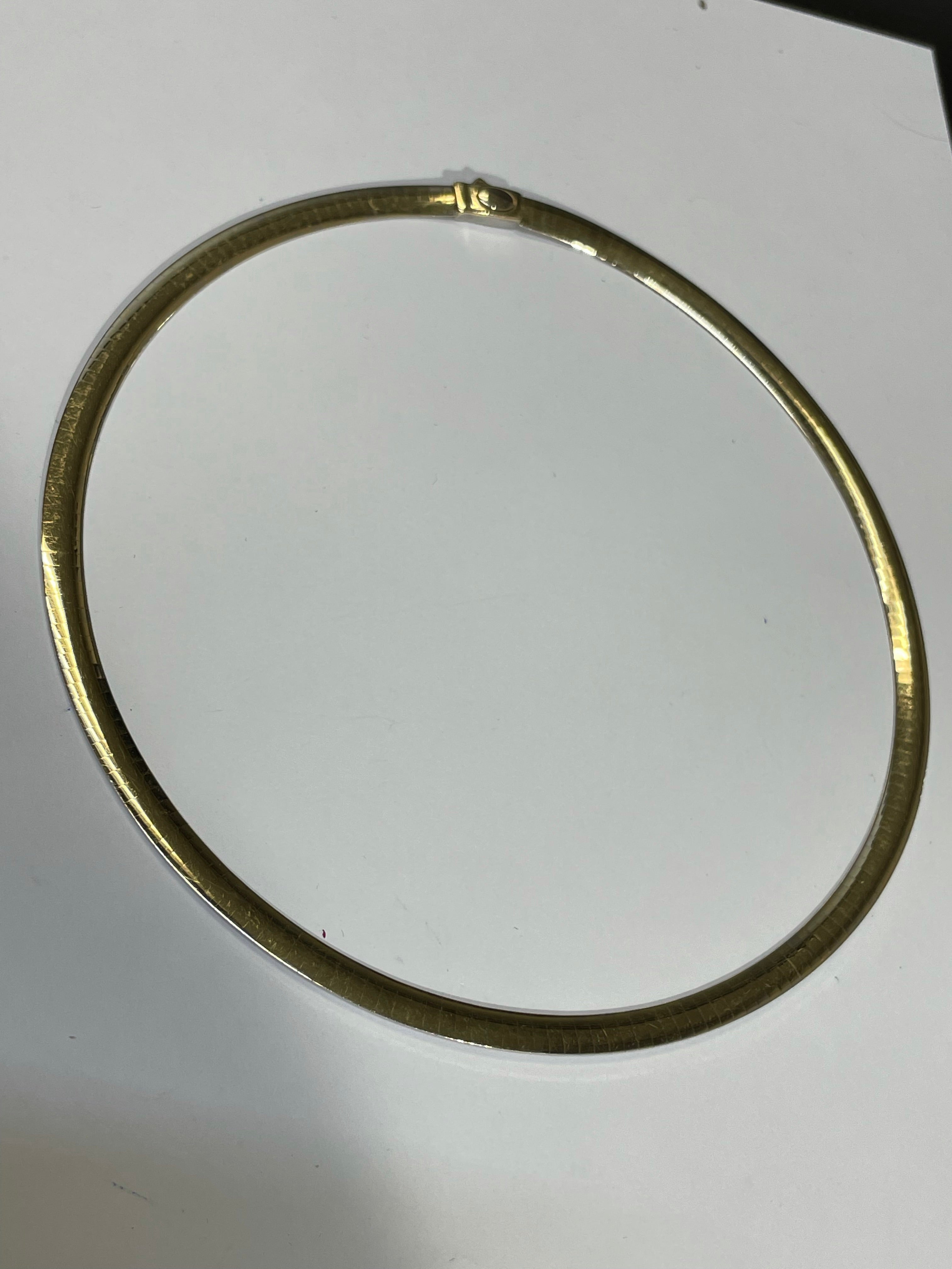 Reversible Omega 14K Yellow And White Gold Collar Necklace