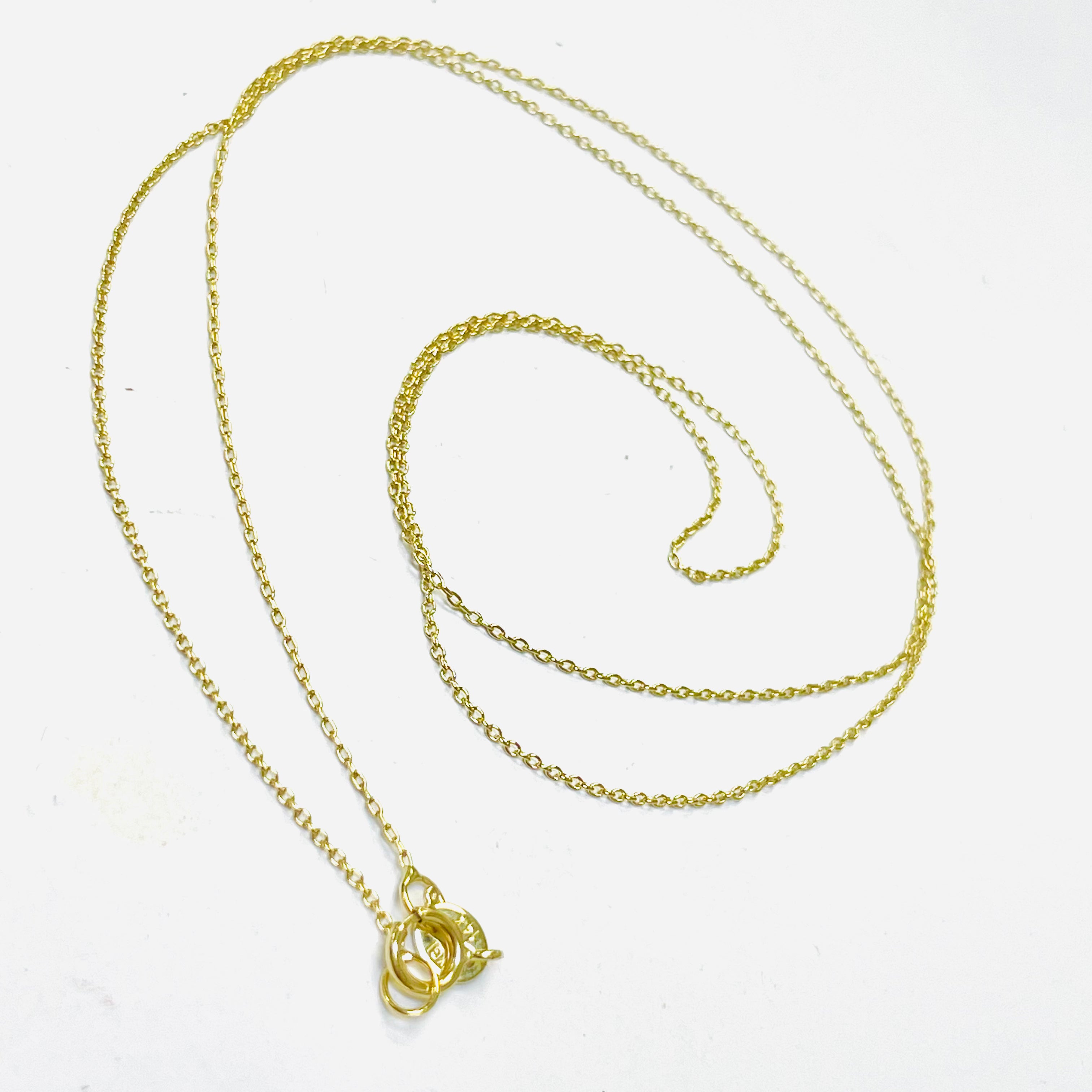 18” 14K Yellow Gold Silky Rolo Chain Necklace