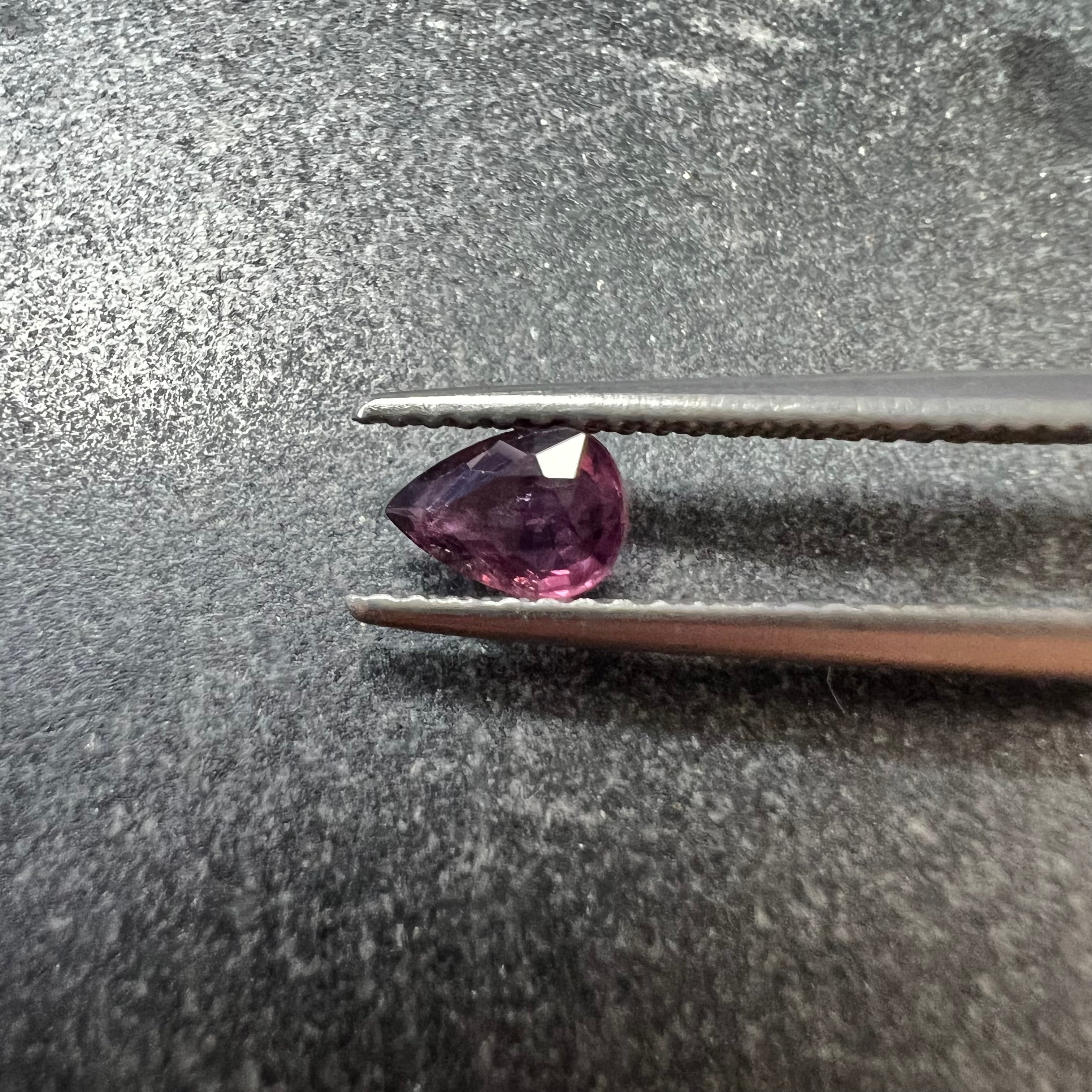 .43CT Loose Natural Pear Ruby 5.87x4.05x2.25mm Earth mined Gemstone