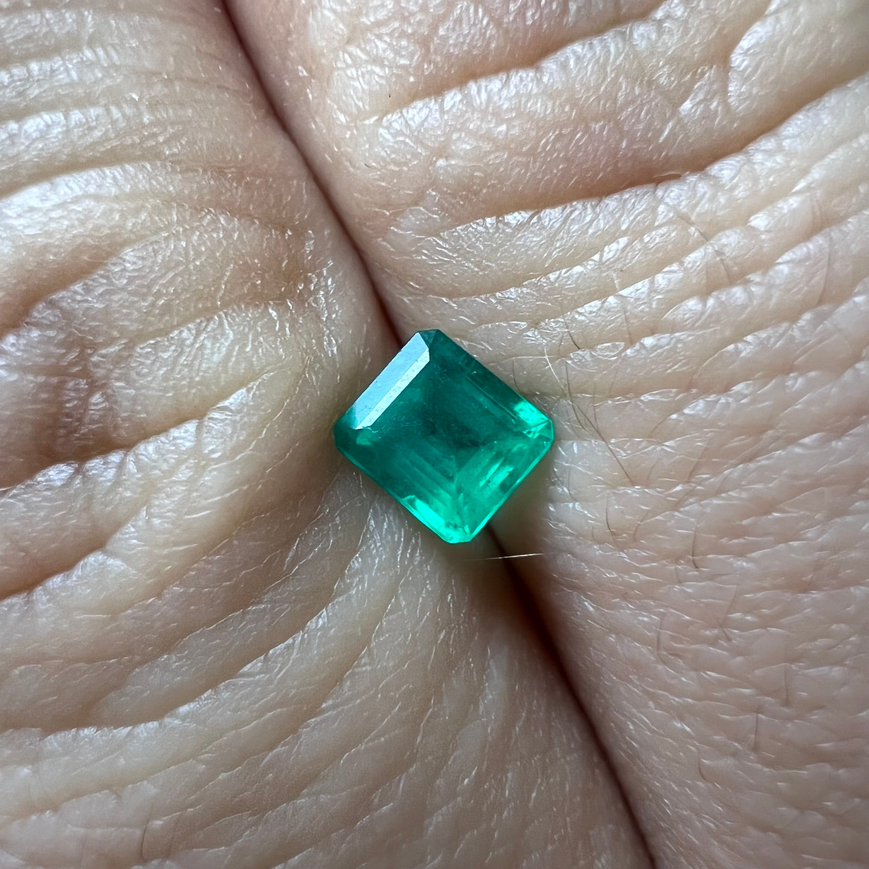 .47CT Loose Natural Colombian Emerald Square Shape 4.91x4.38x3.03mm