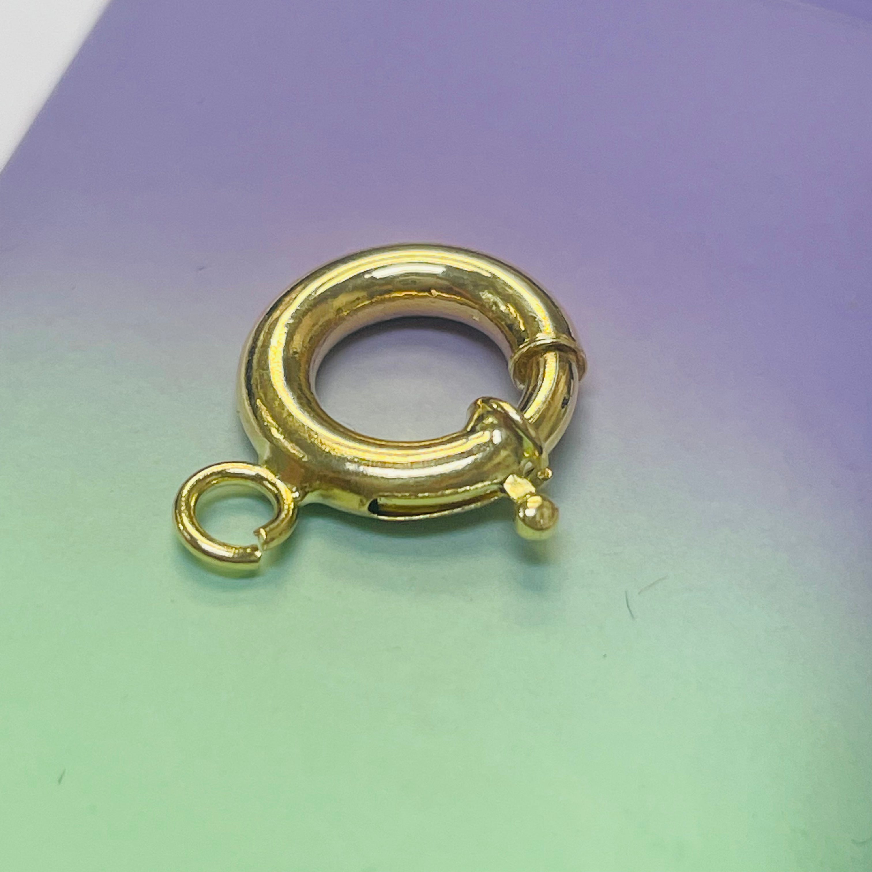 11mm 14K Yellow 2.5mm Spring Ring Clasp 2.5mm