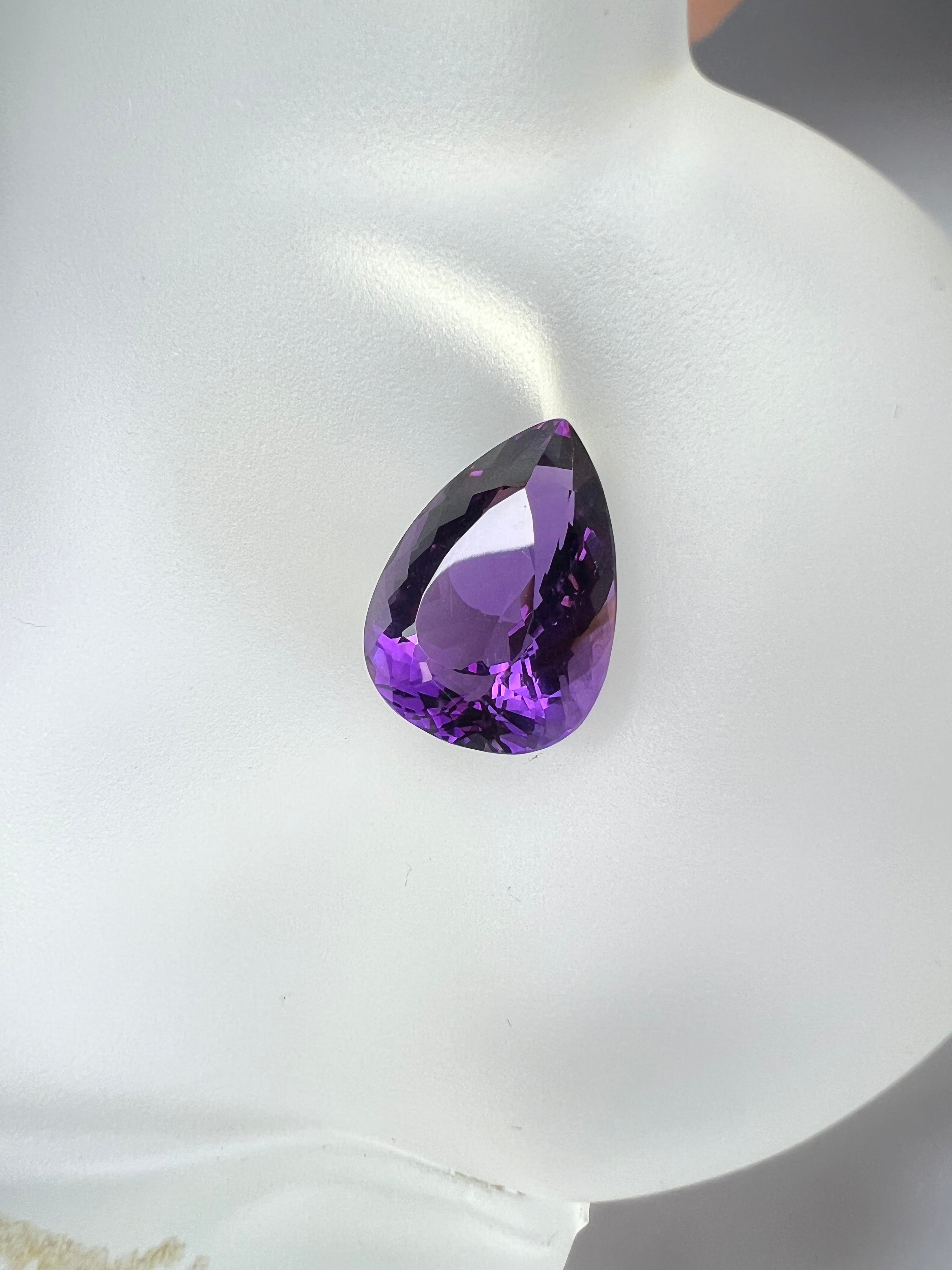 20.55CTW Loose Natural Oval Cut Amethyst 20.8x15.3x12.25mm Earth mined Gemstone