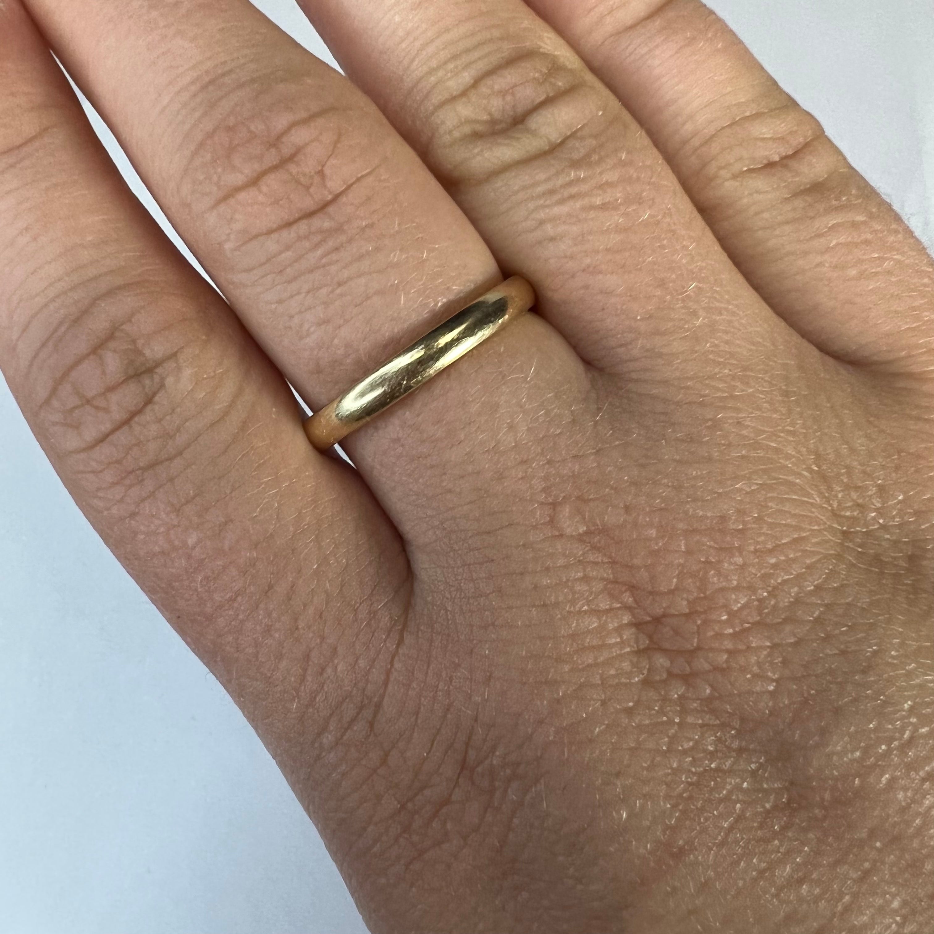 Solid 14K Yellow Gold Ring Band Size 9