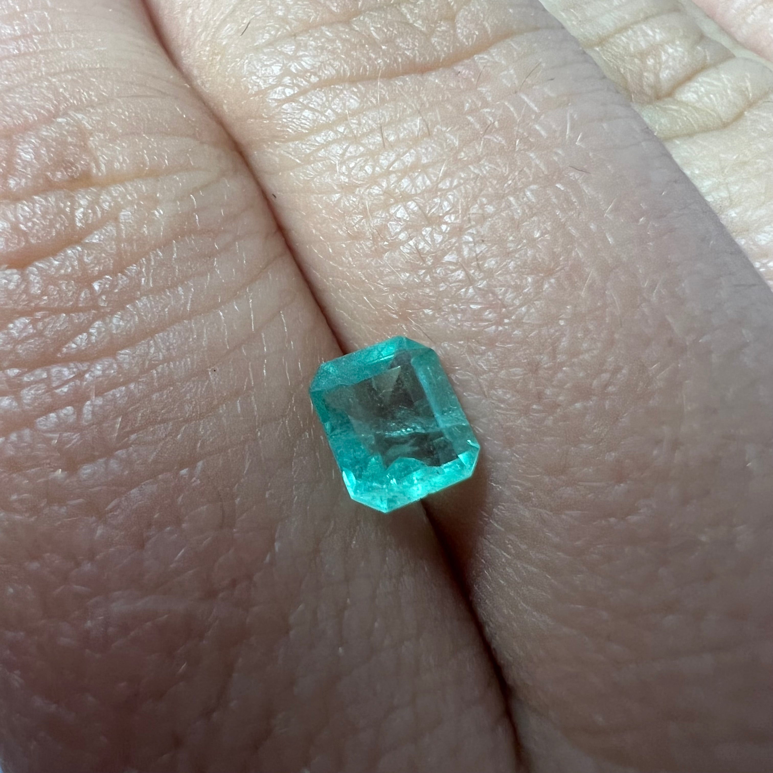 .77CT Loose Natural Colombian Emerald Radiant Cut 5.97x5.22x3.42mm Earth mined Gemstone