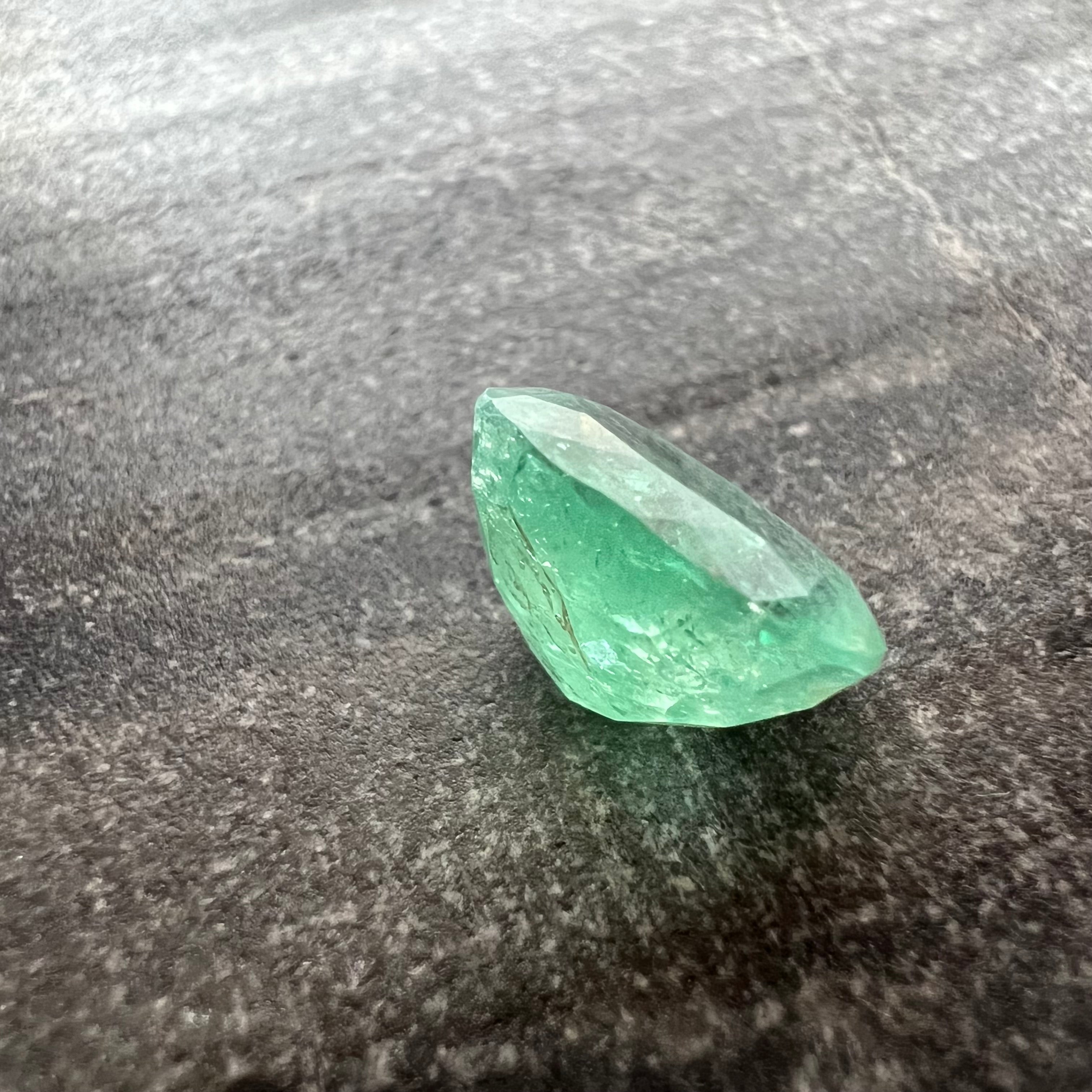 2.75CT Natural Colombian Emerald Loose Oval Shape 10x8mm
