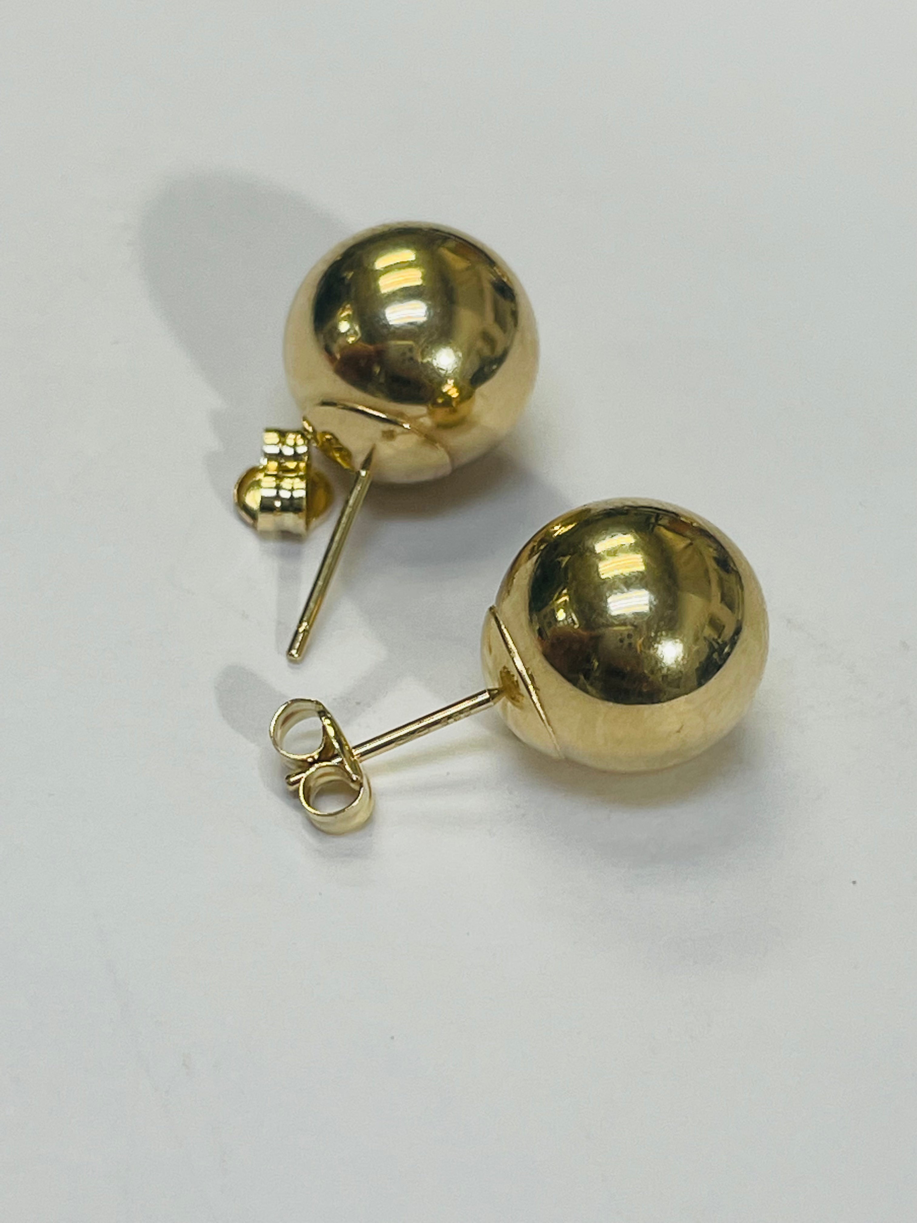 10mm 14K Yellow Gold Ball Studs
