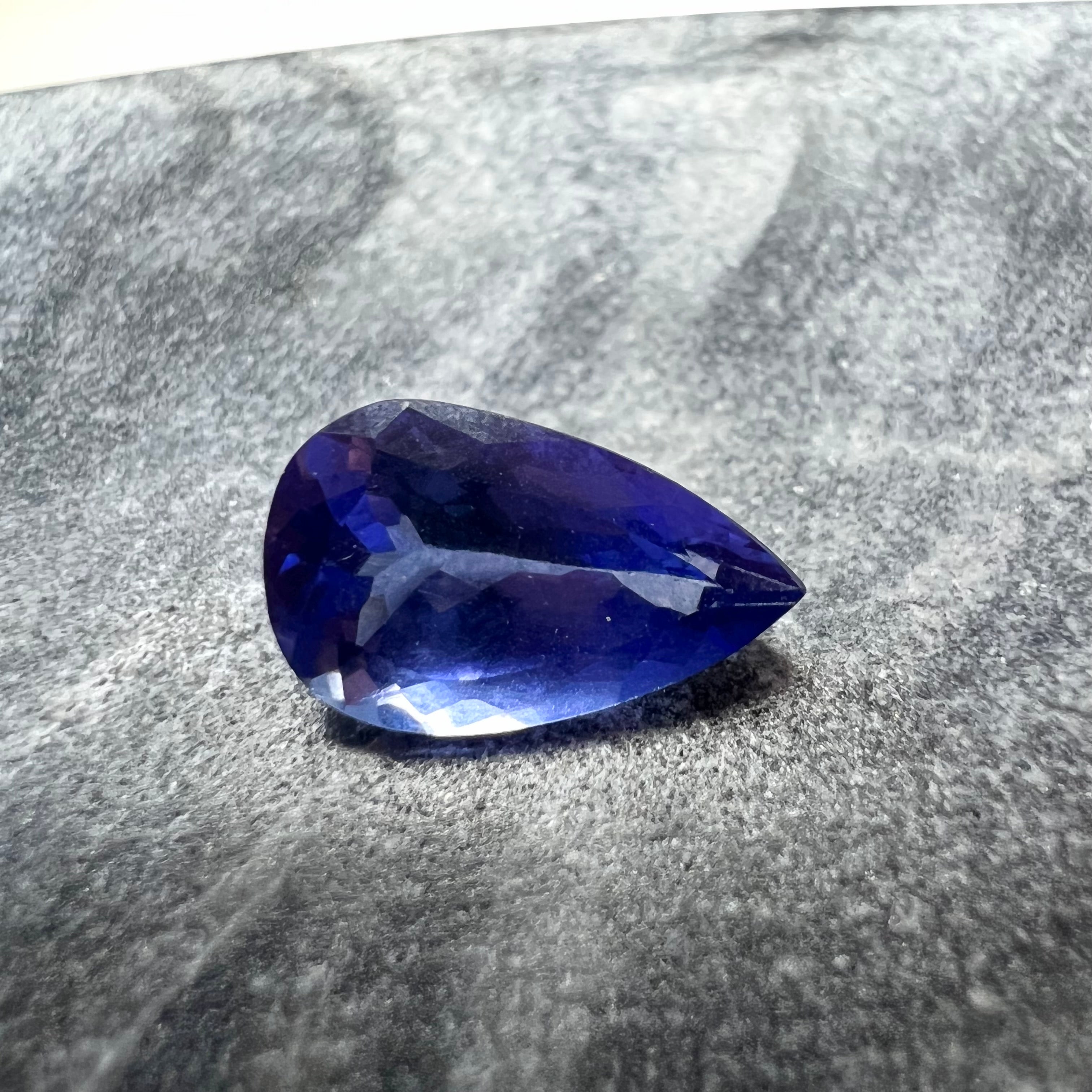 3.5CTW Loose Natural Pear Cut Tanzanite 12.74x7.86mm Earth mined Gemstone