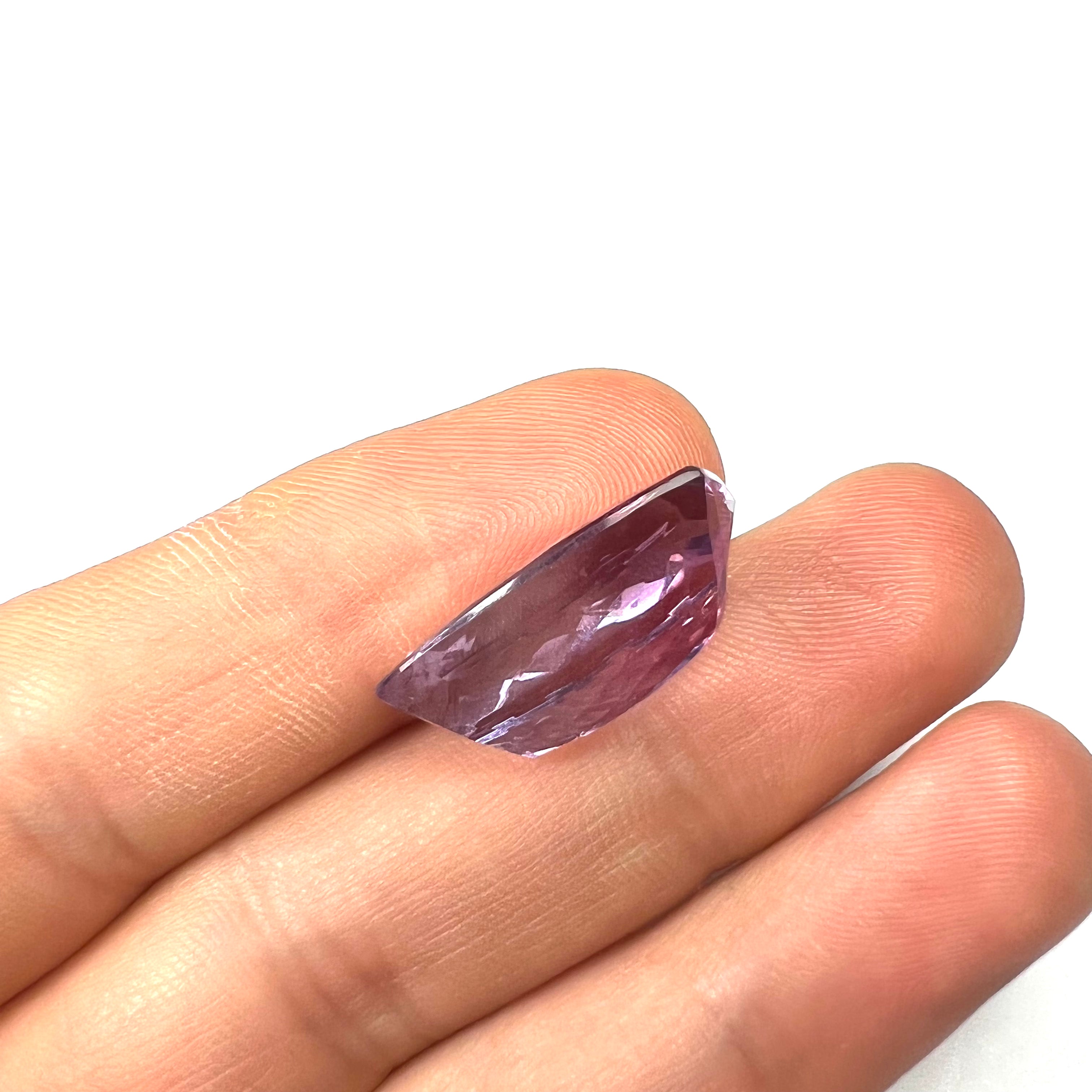 15.39CT Loose Natural Fancy Cut Amethyst 20.9x13x8.6mm Earth mined Gemstone