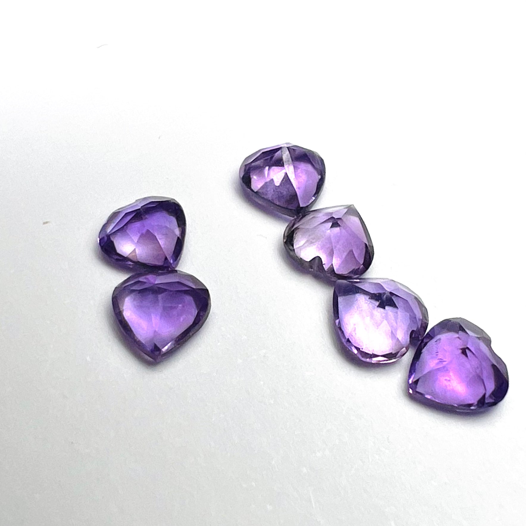 1/2CT Natural Loose Heart Amethyst 5mm earth mined Gemstone