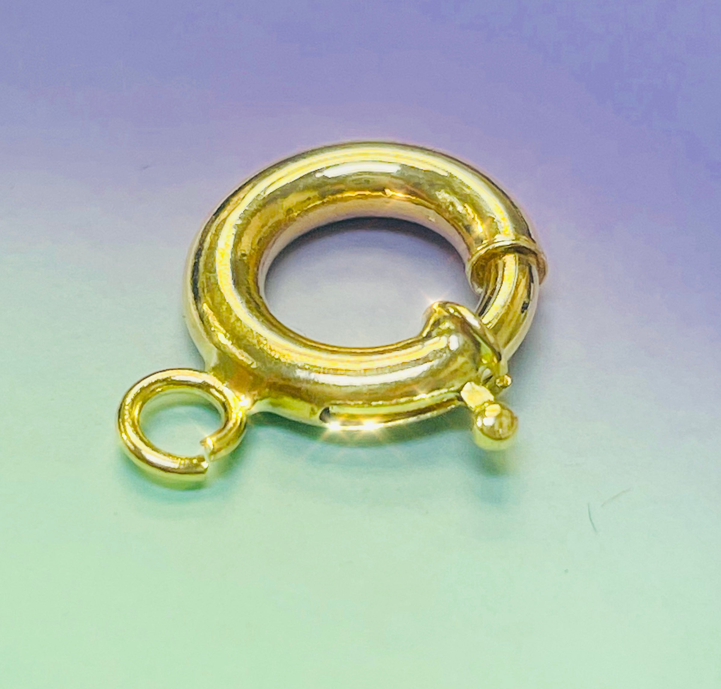 11mm 14K Yellow 2.5mm Spring Ring Clasp 2.5mm