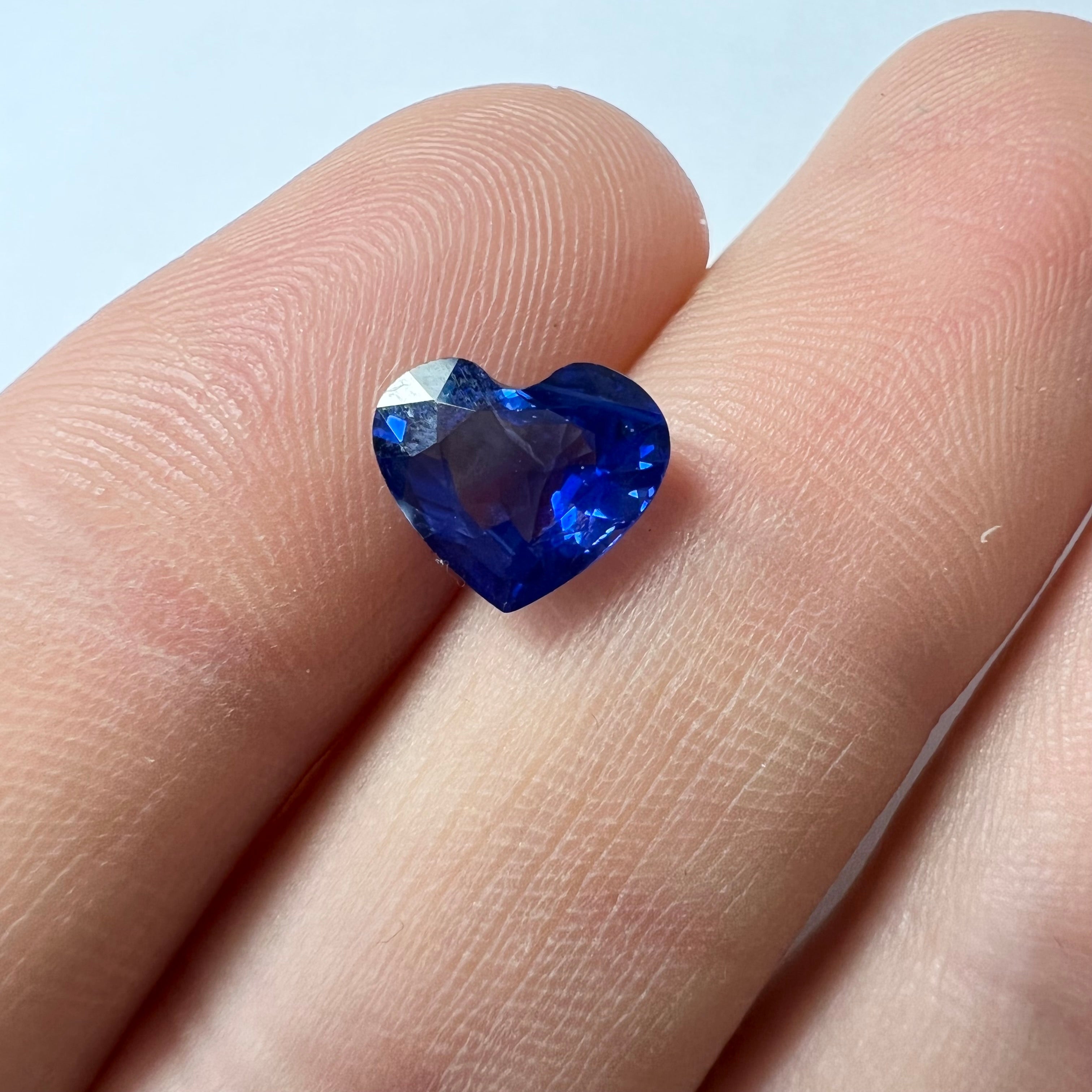 2.15CT Loose Natural Sapphire Brilliant Cut Heart Shape 7.56x8.94x4.25mm