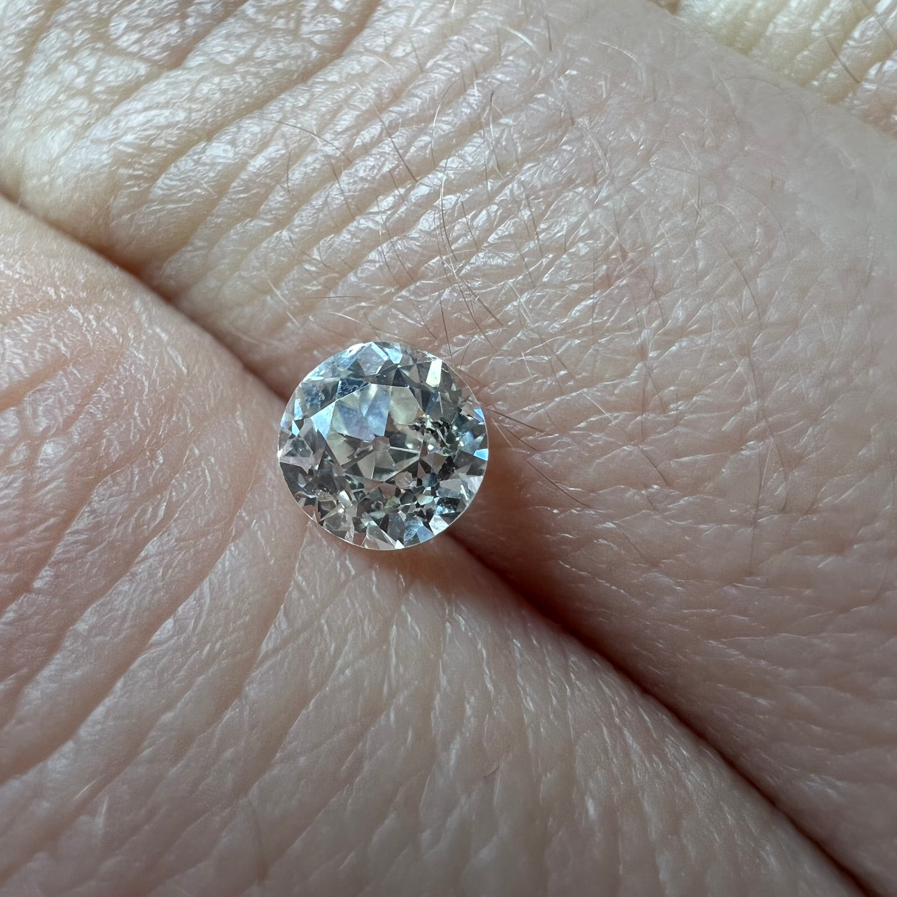 .58CT Old Mine Cut Diamond J I1 5.05x4.93x3.5mm Natural Earth mined