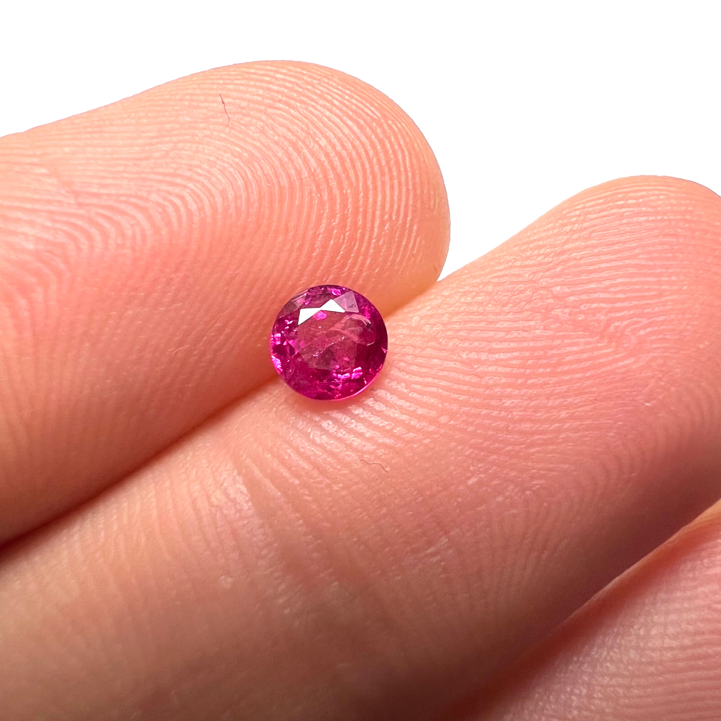 .47CT Loose Natural Round Ruby 4.5x2mm Earth mined Gemstone