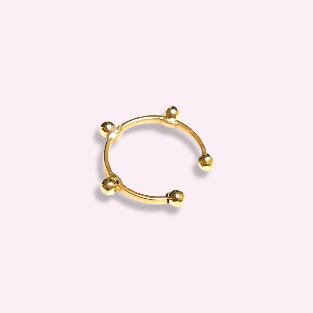 Solid 14K Yellow Gold 12mm Ear Cuff