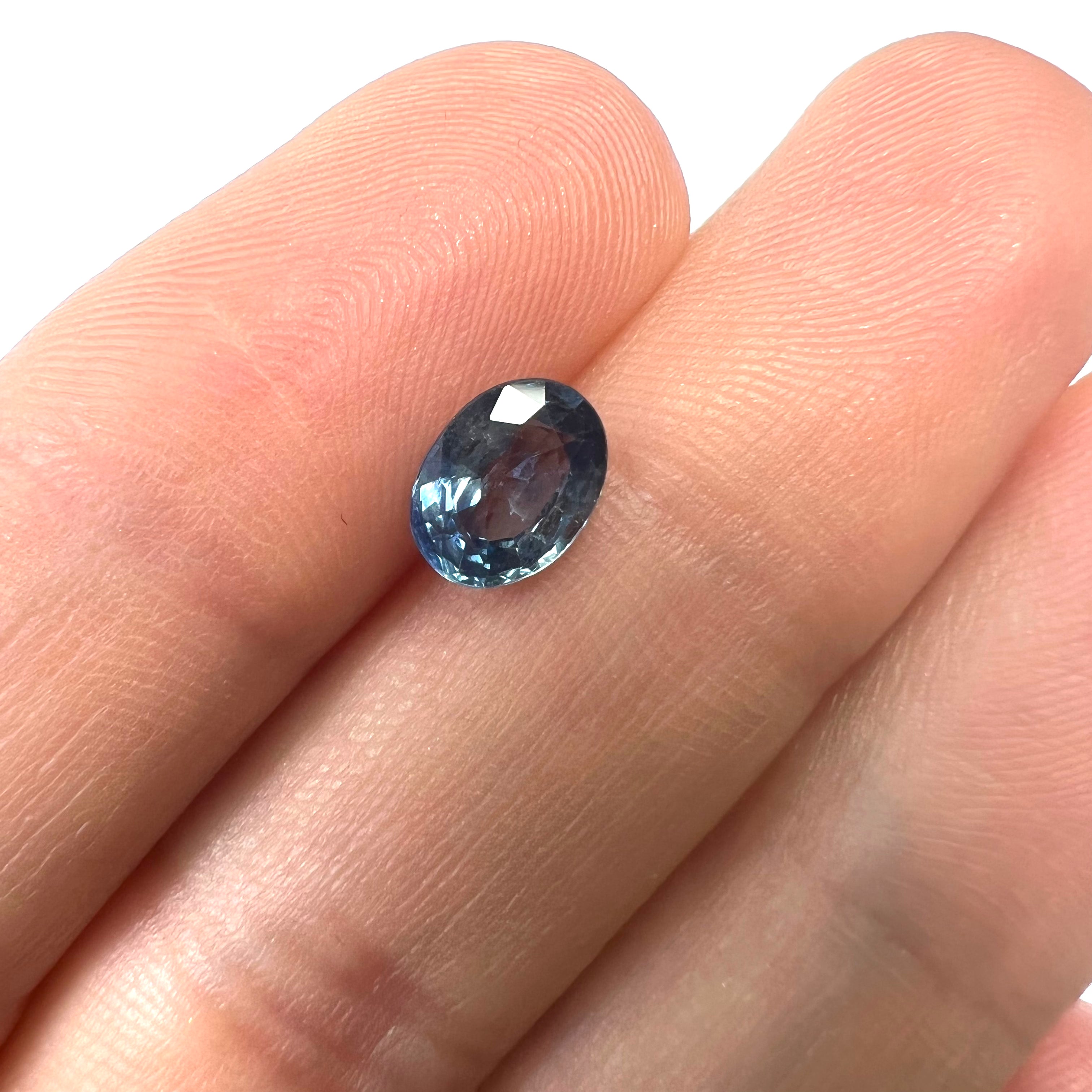 1.45CTW Loose Oval Sapphire 7.8x6x3.4mm Earth mined Gemstone