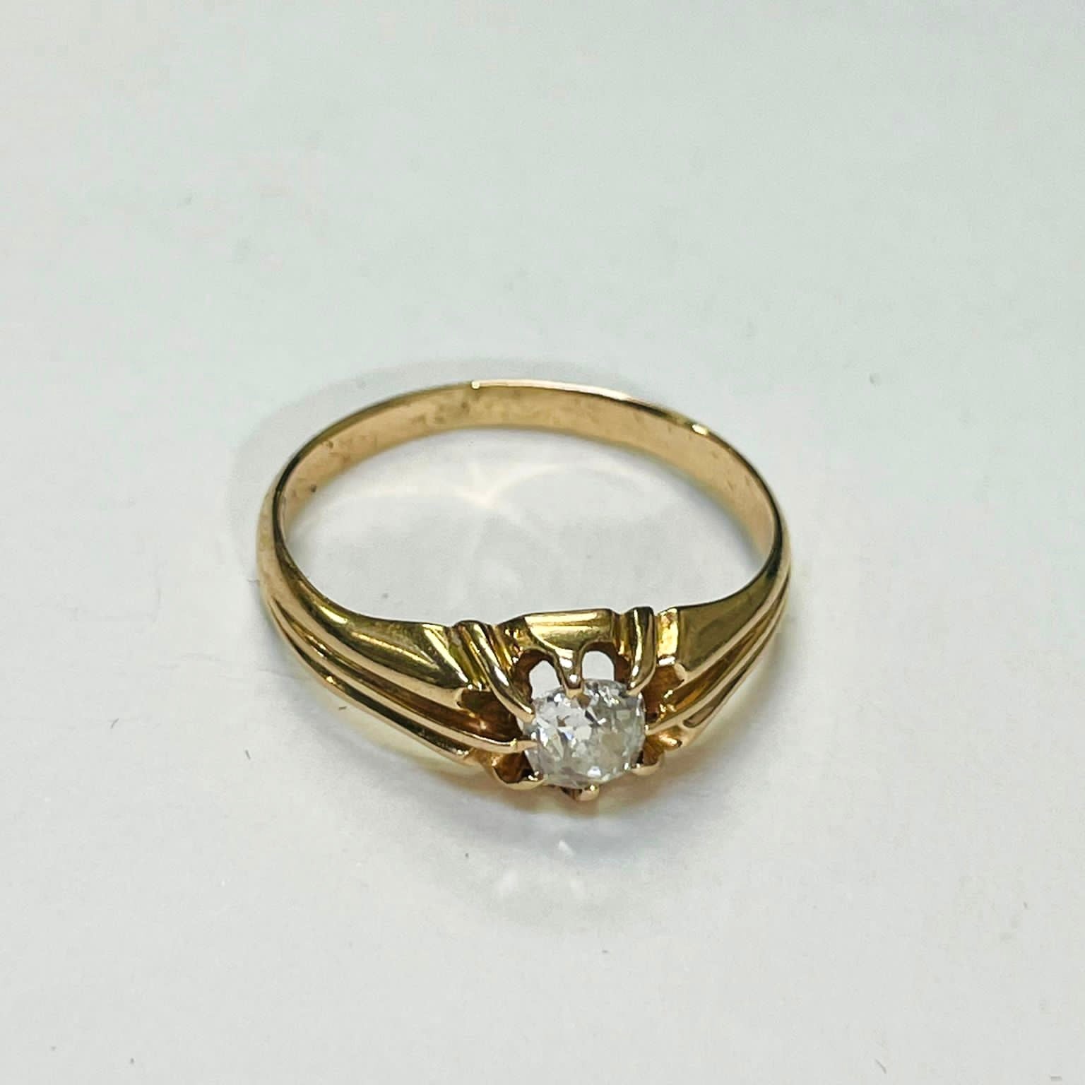 .47ct OMC Victorian Diamond Solitaire Ring Size 6.75