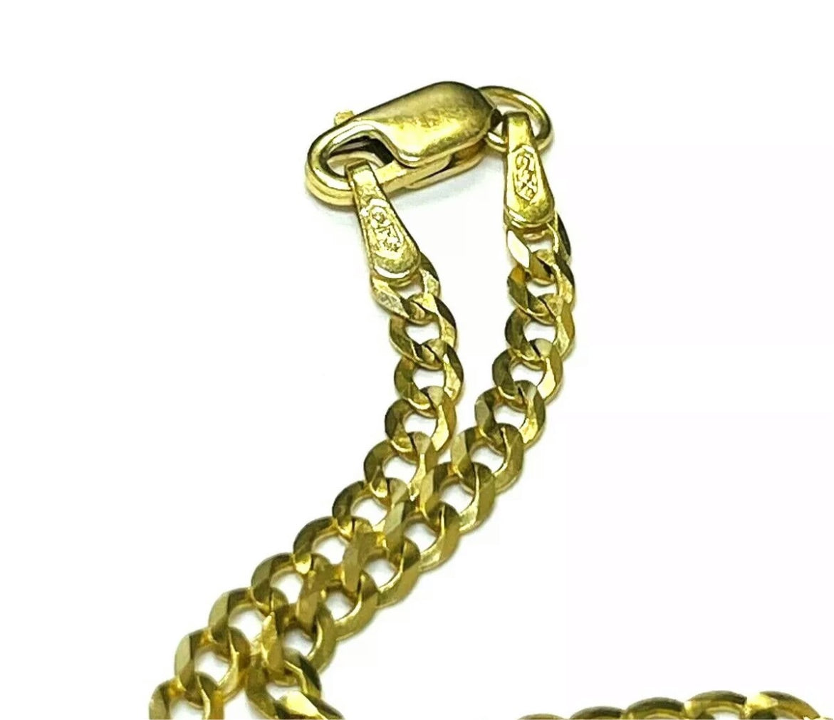 20" 3mm 14K Yellow Gold Curb Link Necklace