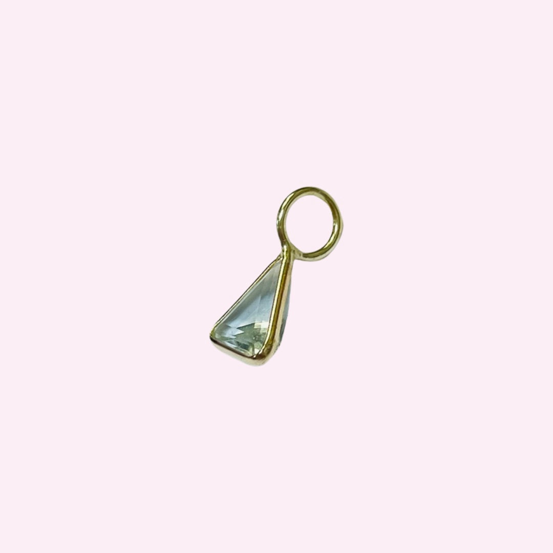 14K Yellow Gold Pendant Gem Charm