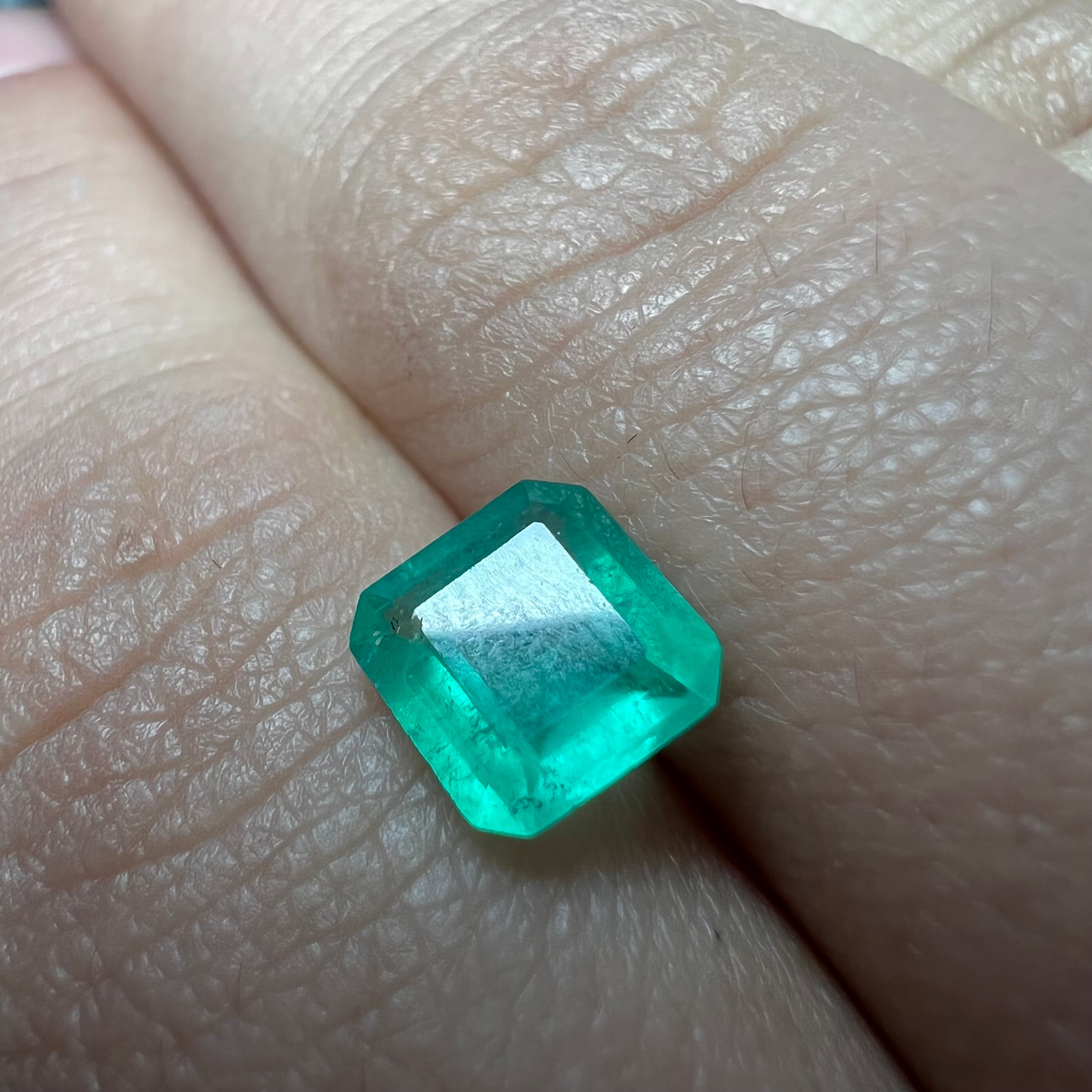 1.16CT Natural Colombian Emerald Loose Square Shape 7x7mm