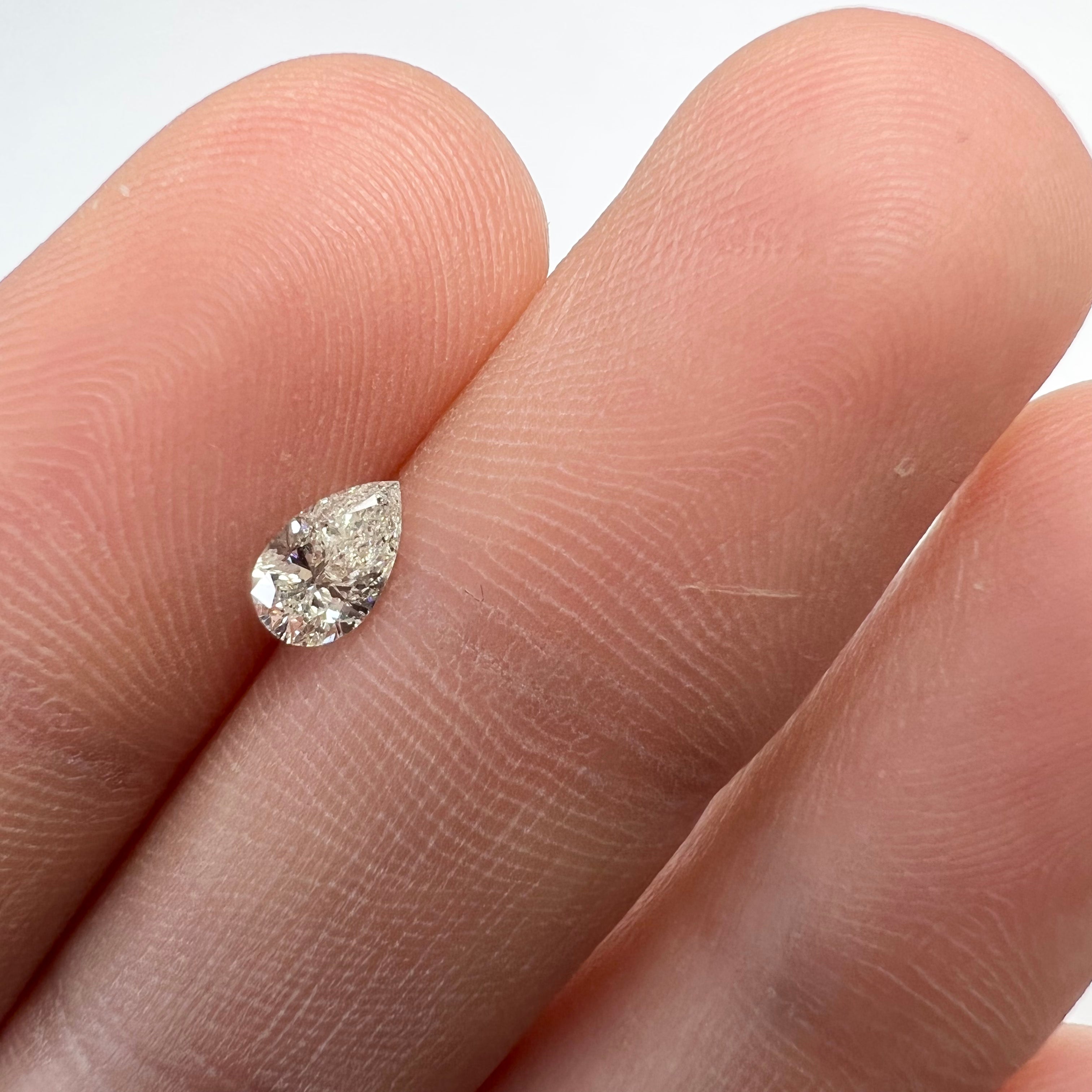 .43CT Pear Brilliant Diamond M SI2 6.32x3.95x2.51mm Natural Earth mined