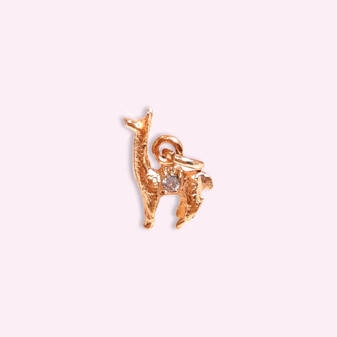 Llama Pendant Charm 18k Rose Gold