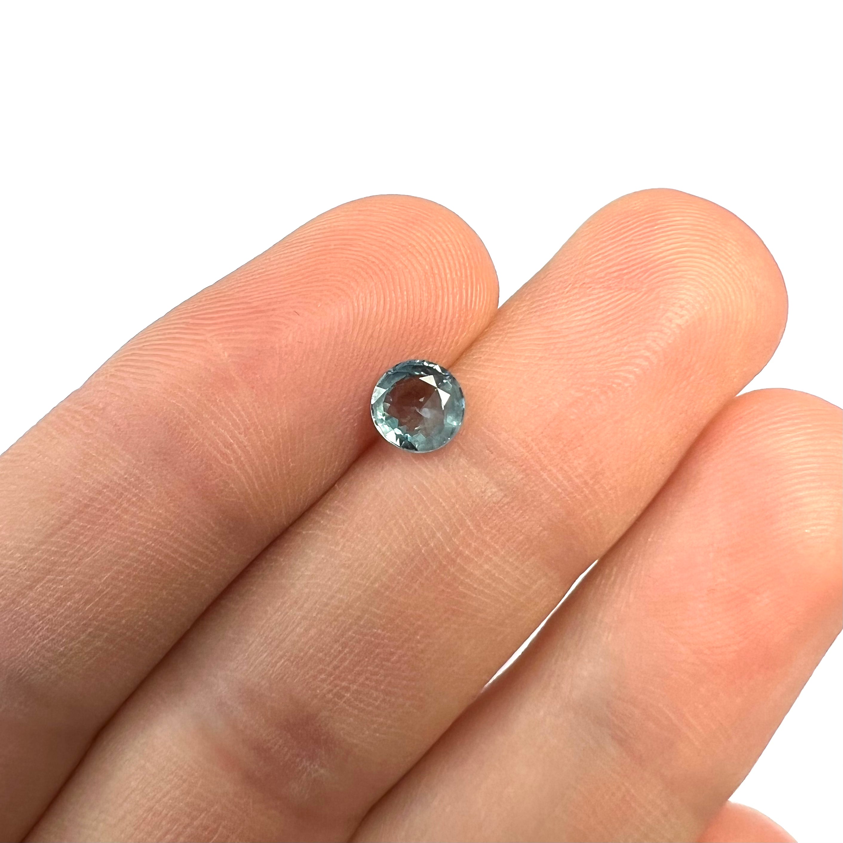 .93CTW Loose Round Blue Sapphire 5.74x2.92mm Earth mined Gemstone