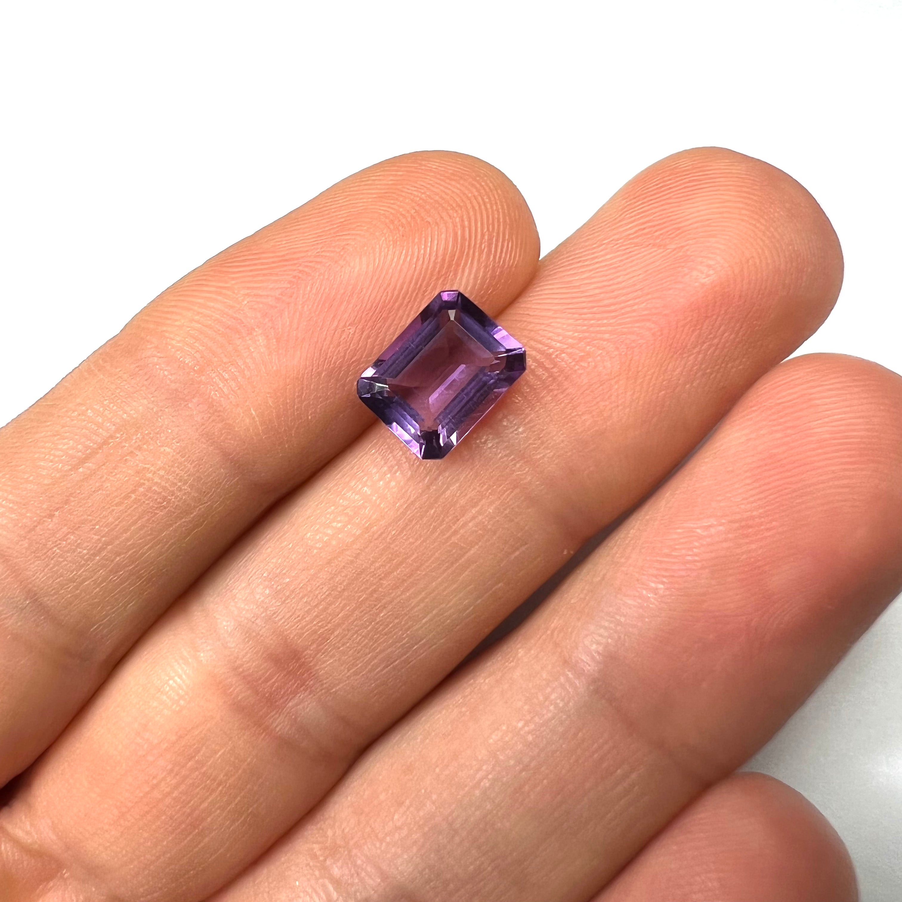 1.97CTW Loose Natural Octagon Cut Amethyst 9x7x4.5mm Earth mined Gemstone