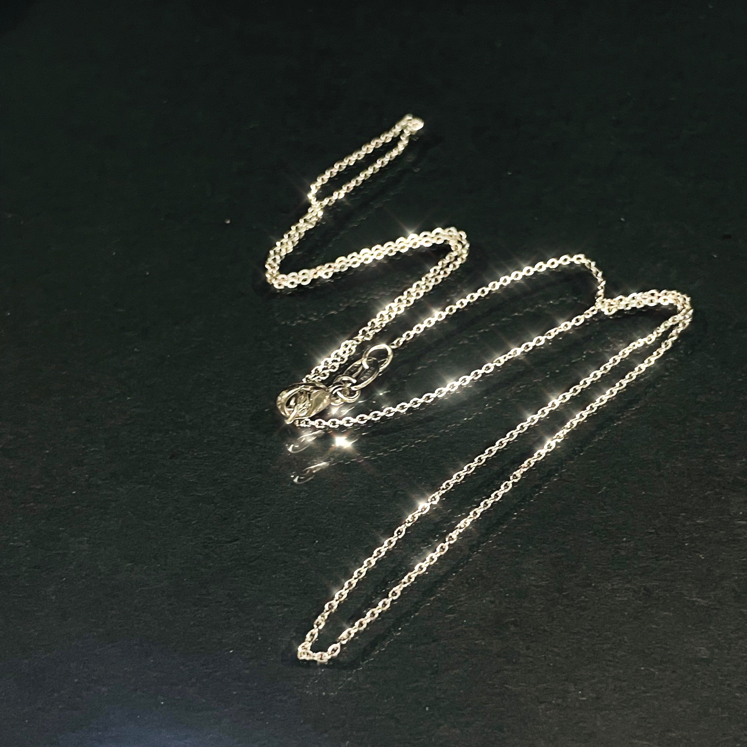 1mm Platinum Rolo Chain