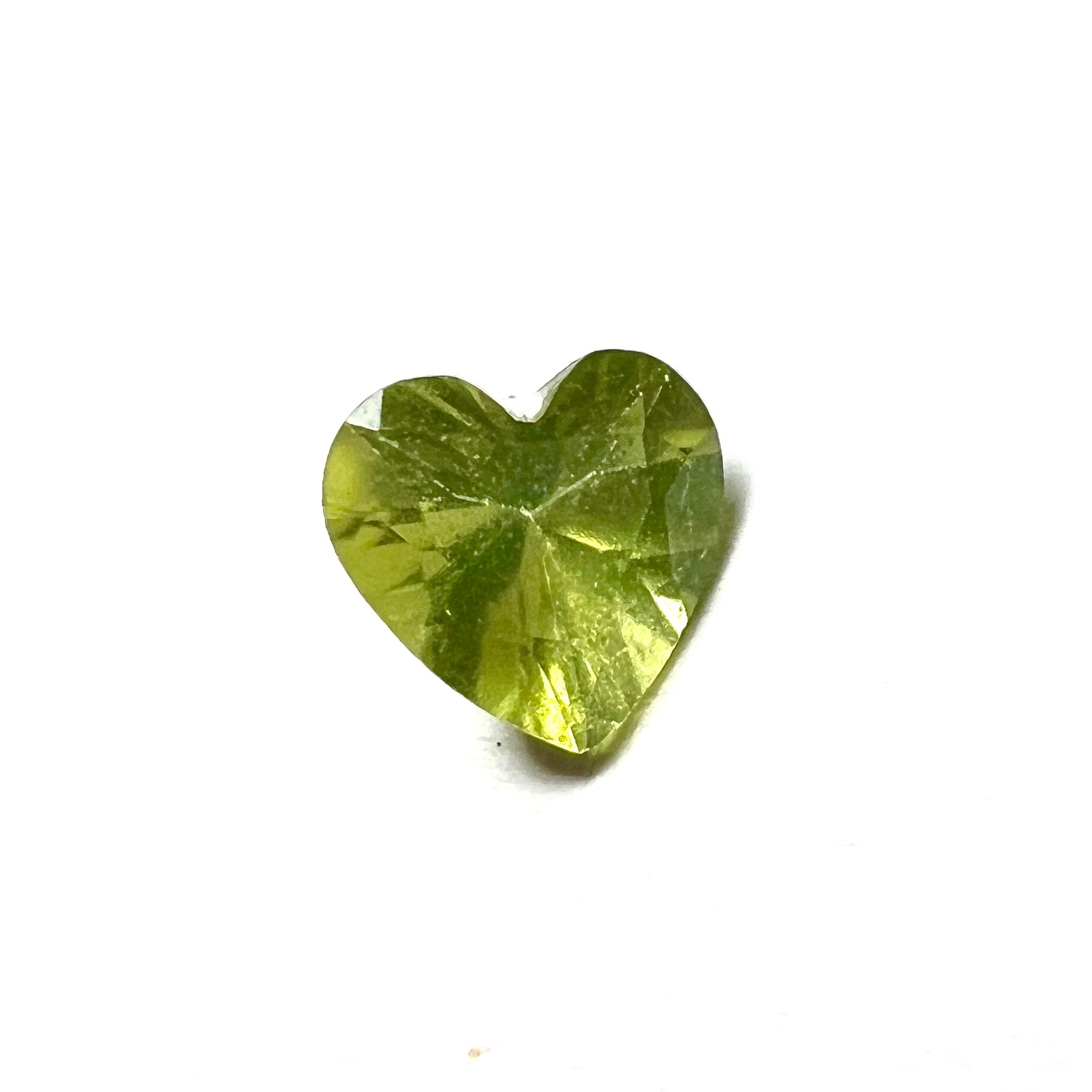 .39CT Loose Natural Heart Cut Peridot 5.1x5x3mm Earth mined Gemstone