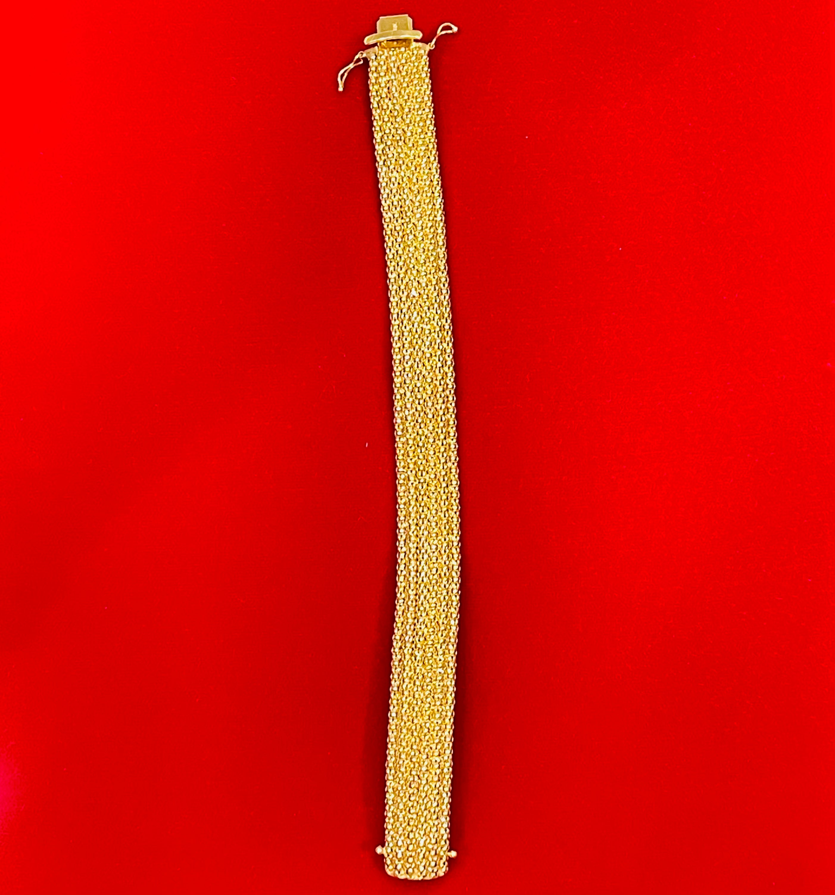 Pebble Bracelet in Solid 14k Yellow Gold 7.5”