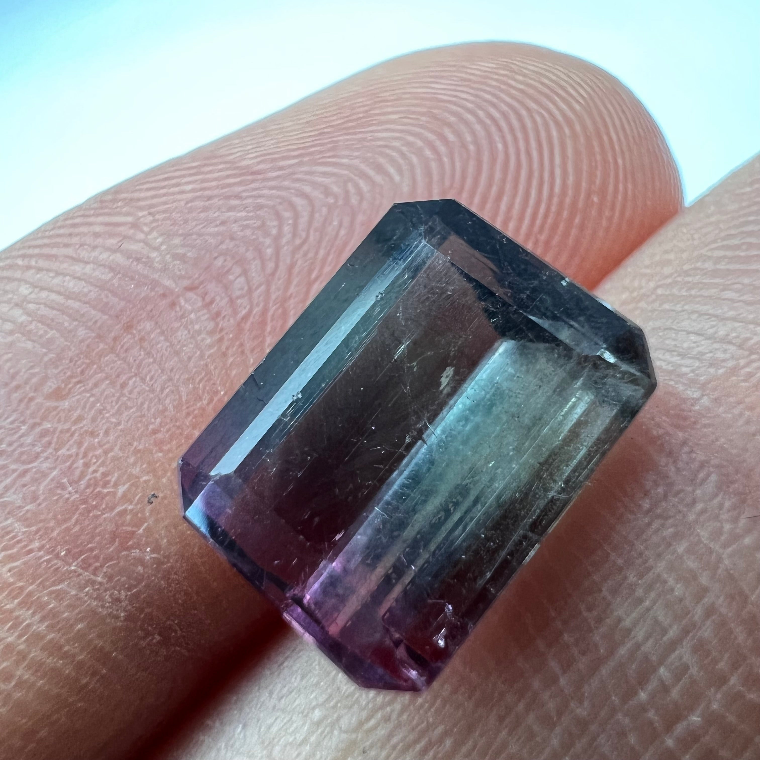 4.61CTW Natural Emerald Cut Tourmaline 10.88x8.39mm Earth mined Gemstone