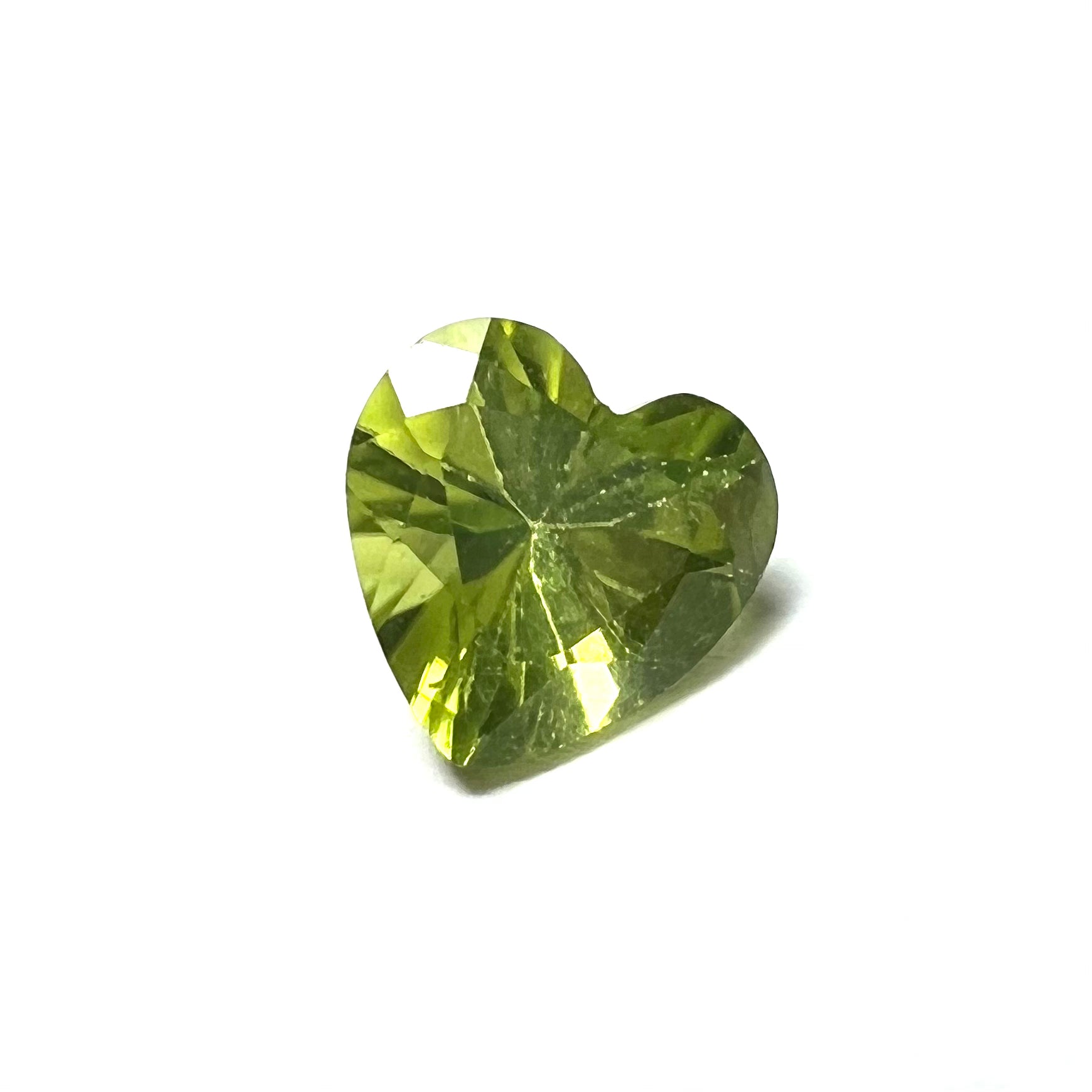 .48CT Loose Natural Heart Cut Peridot 7.1x7x3mm Earth mined Gemstone