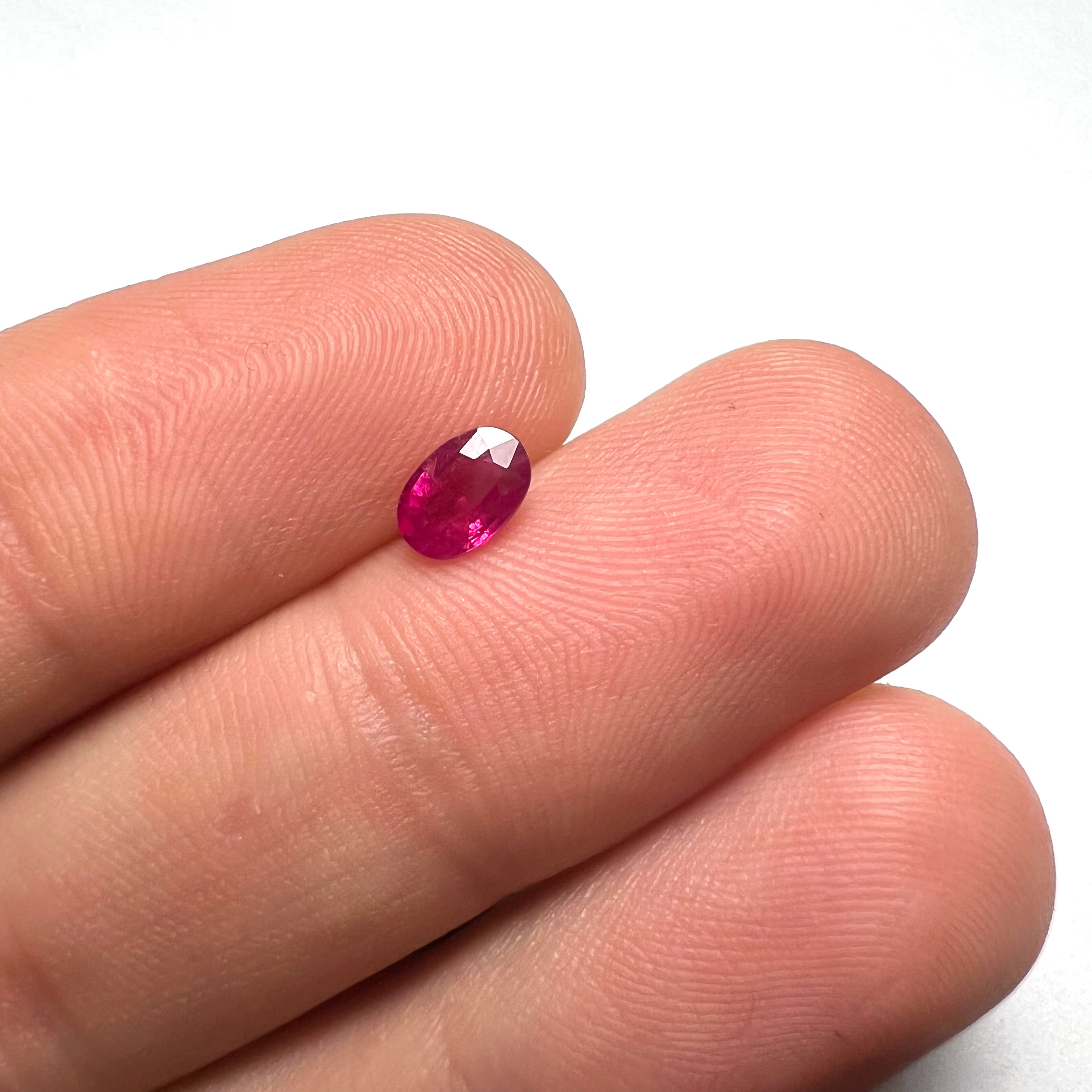 .63CT Loose Natural Oval Ruby 6x4x3mm Earth mined Gemstone