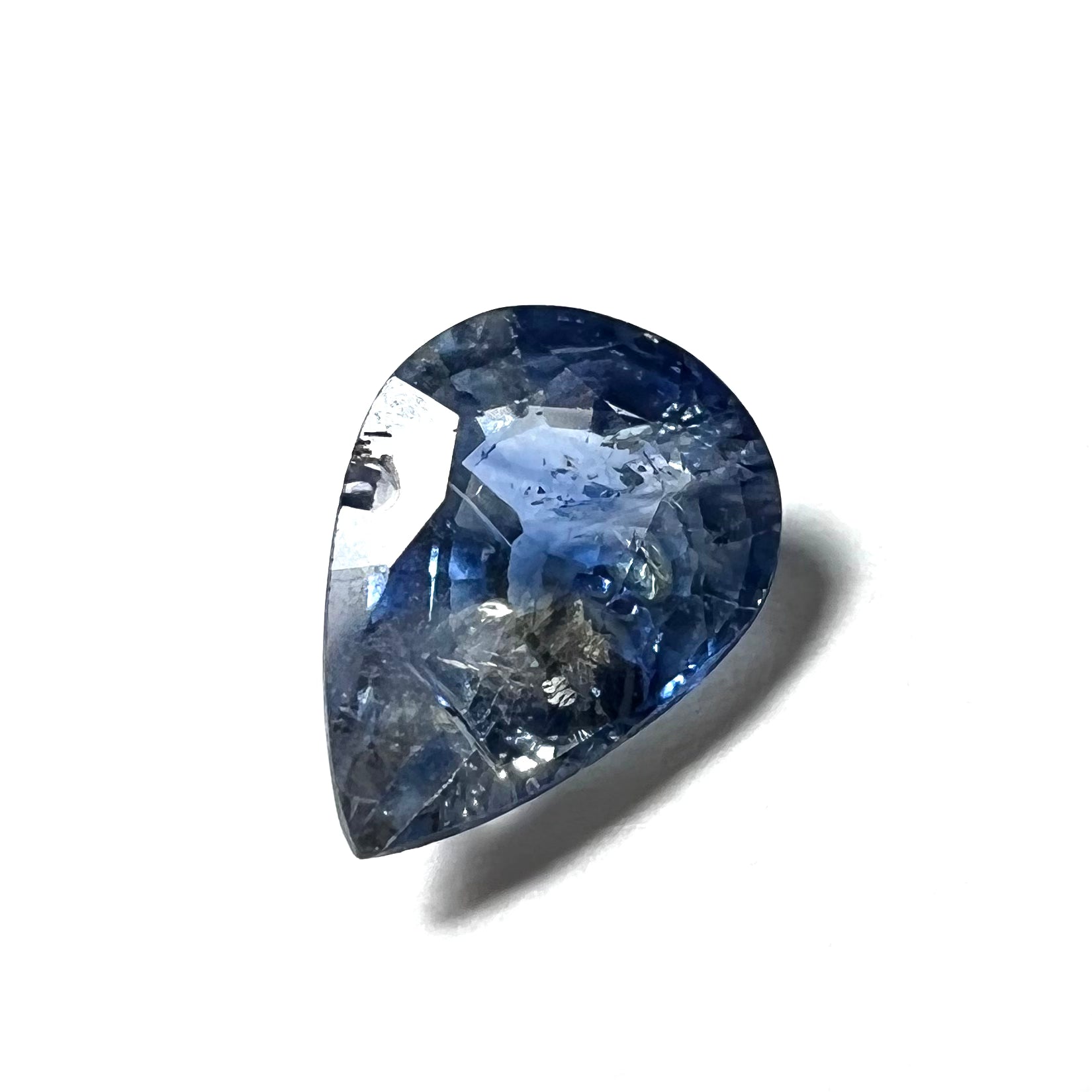 1CTW Loose Blue Pear Sapphire 7.2x5x3mm Earth mined Gemstone