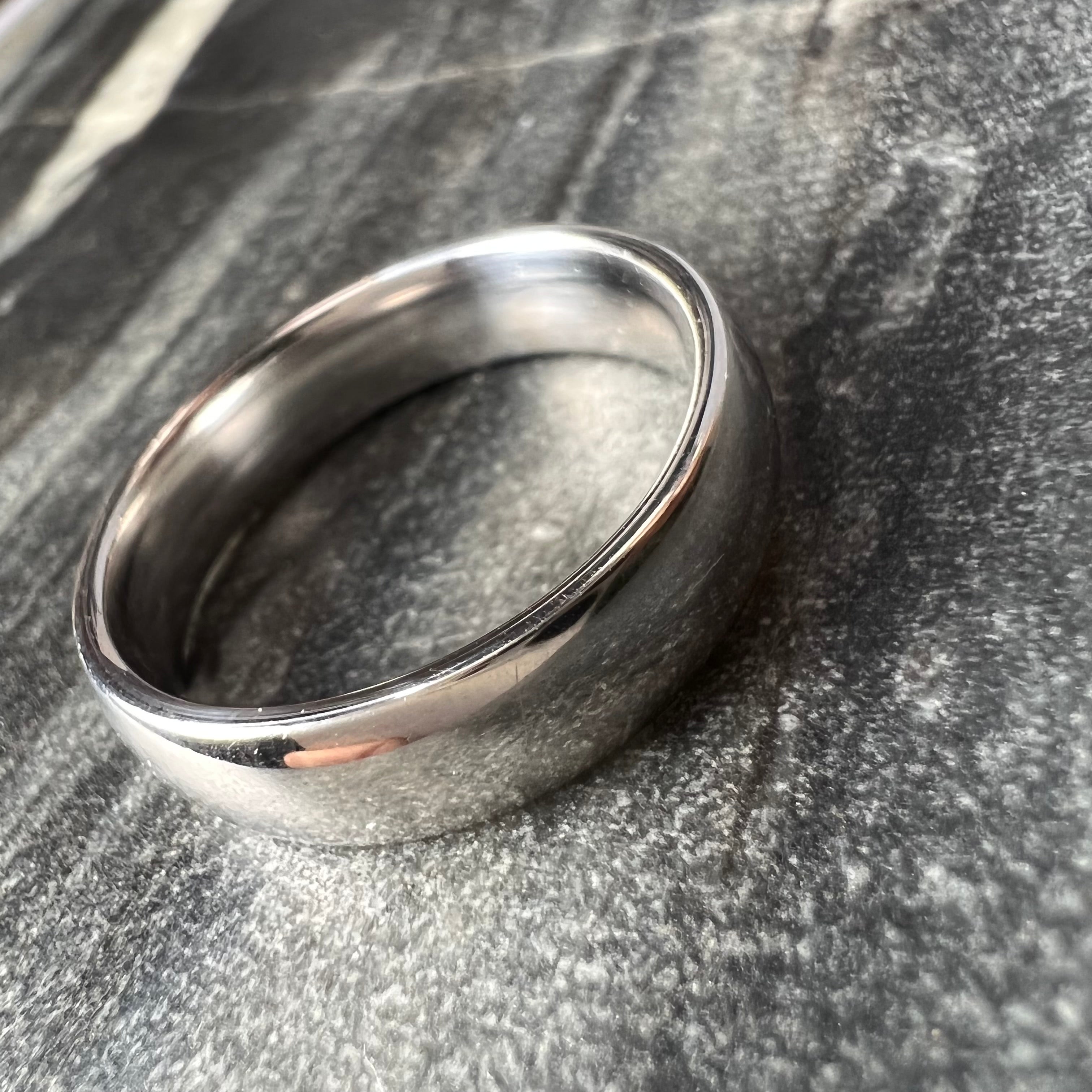 Classic Platinum Wide Ring Band Size 9.75