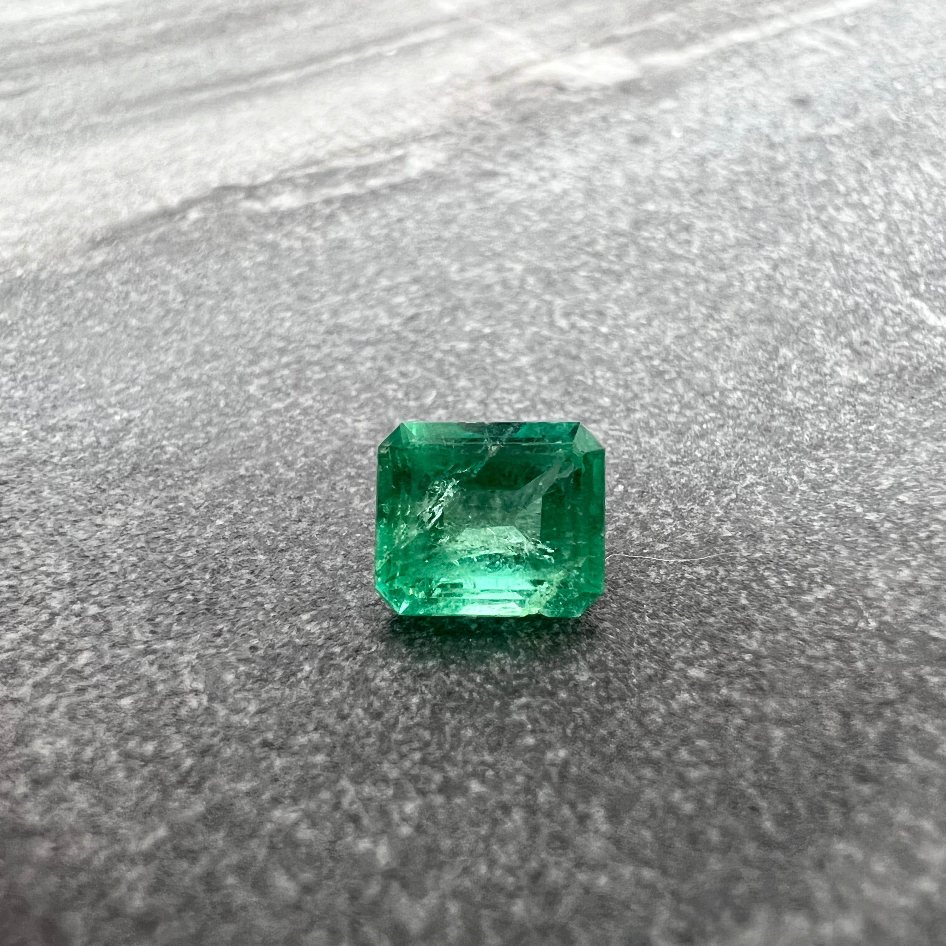 .99CT Natural Emerald Loose Rectangle Shape 7x5mm